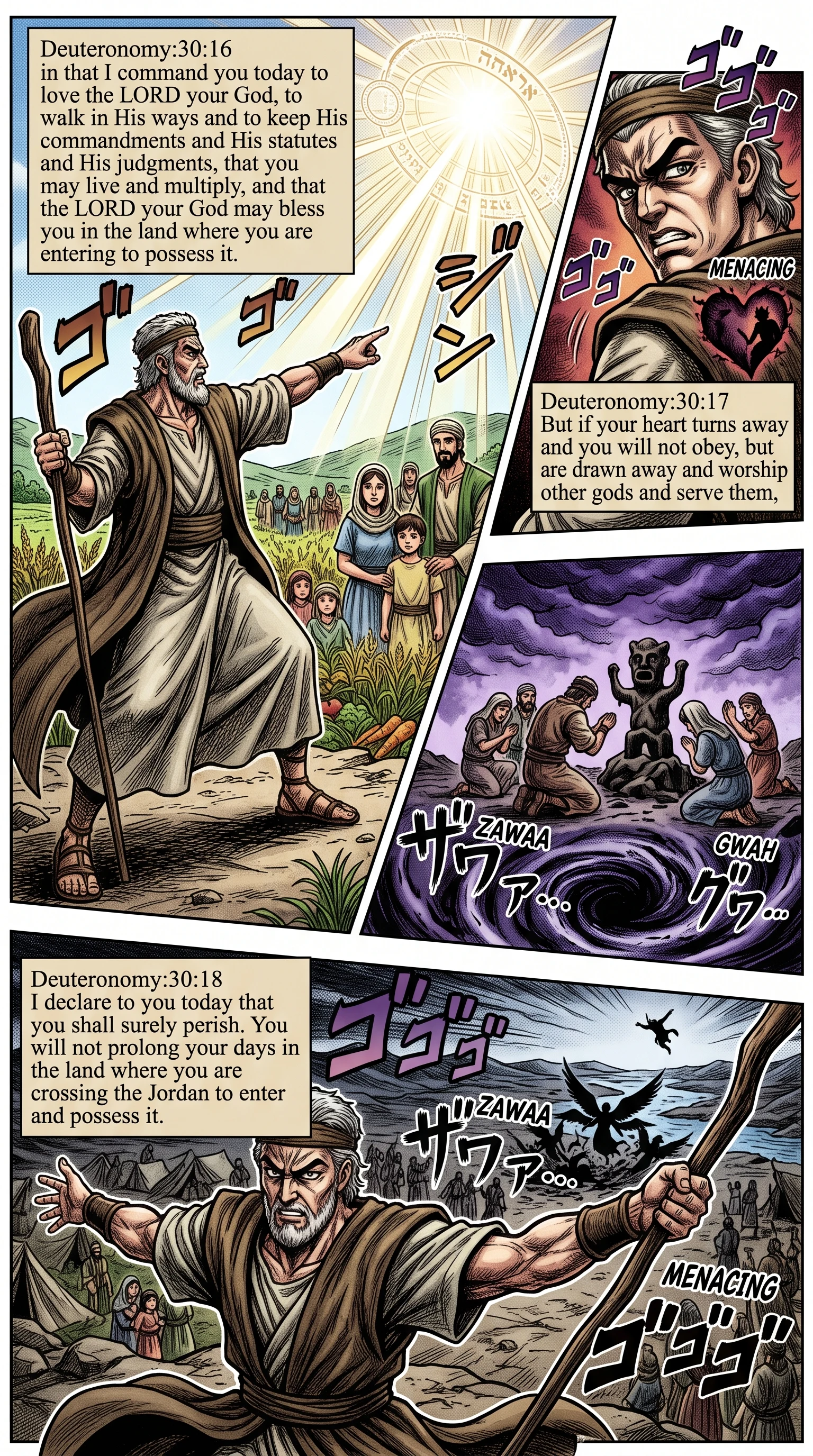 Deuteronomy 30 illustration: Commands to Love God and Shun Apostasy
