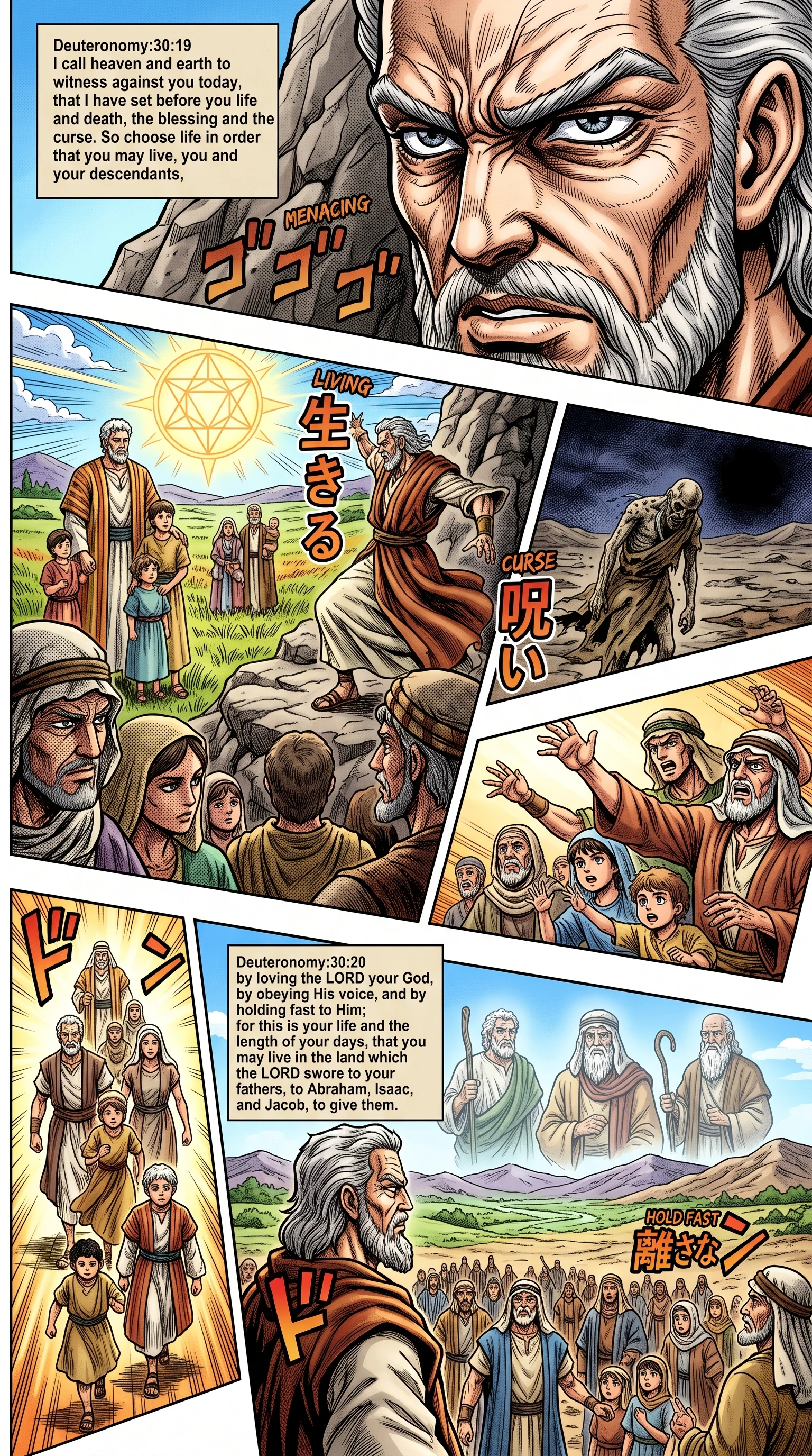 Deuteronomy 30 illustration: Witnesses Called and Command to Choose Life