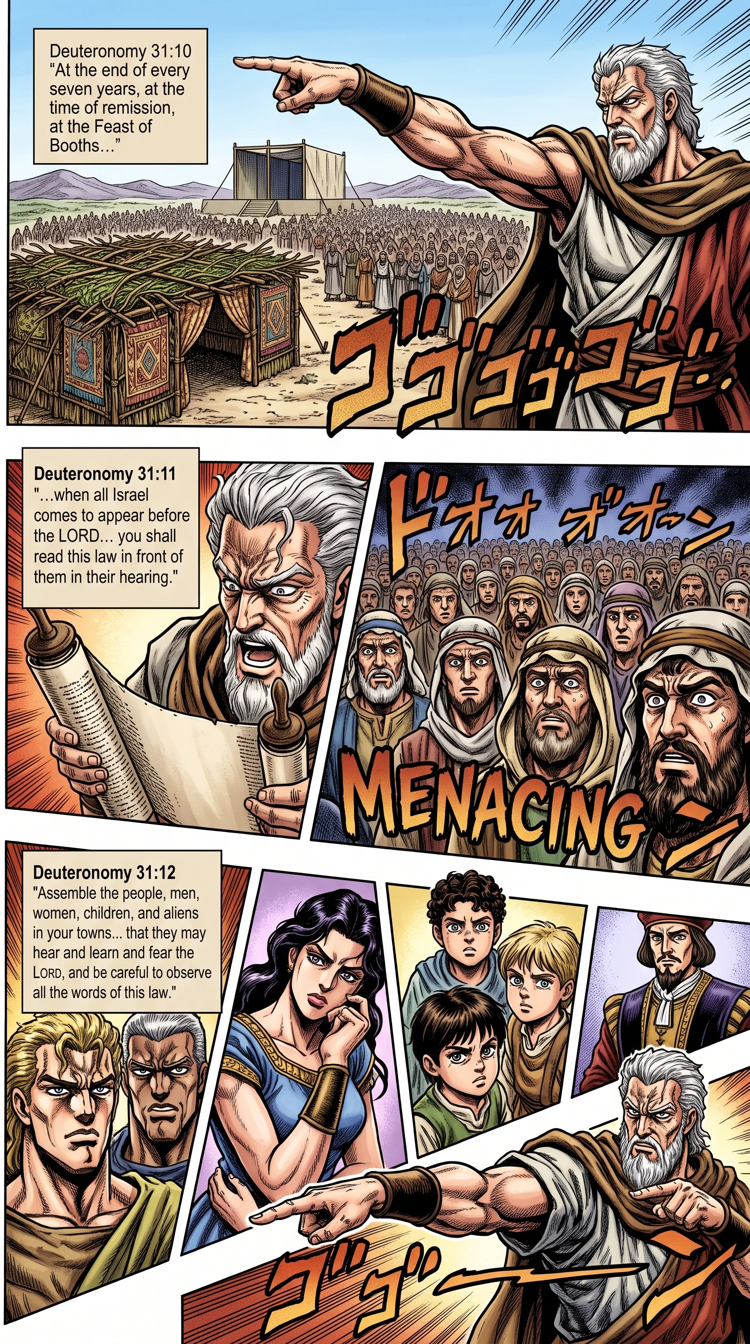 Deuteronomy 31 illustration: Public Reading of Law Every Seven Years