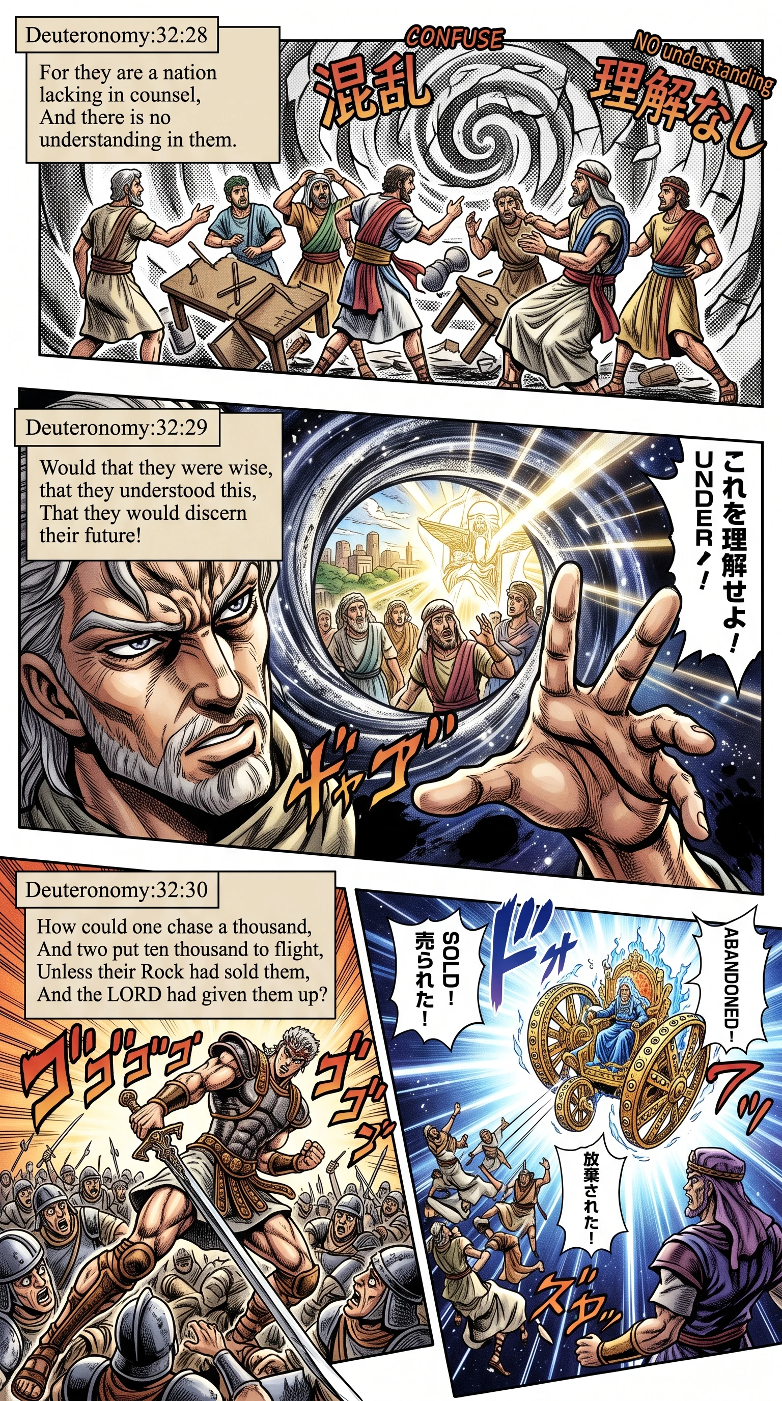 Deuteronomy 32 illustration: Lacking Counsel and Abandoned by Their Rock