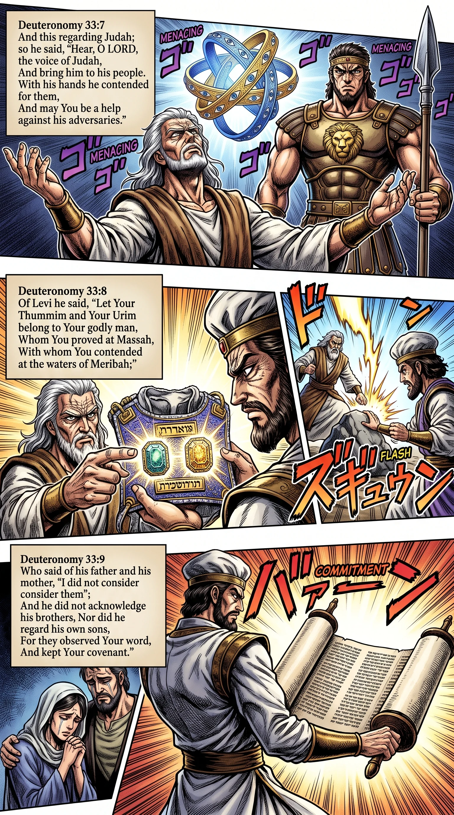 Deuteronomy 33 illustration: Blessing for Judah and Consecration of Levi