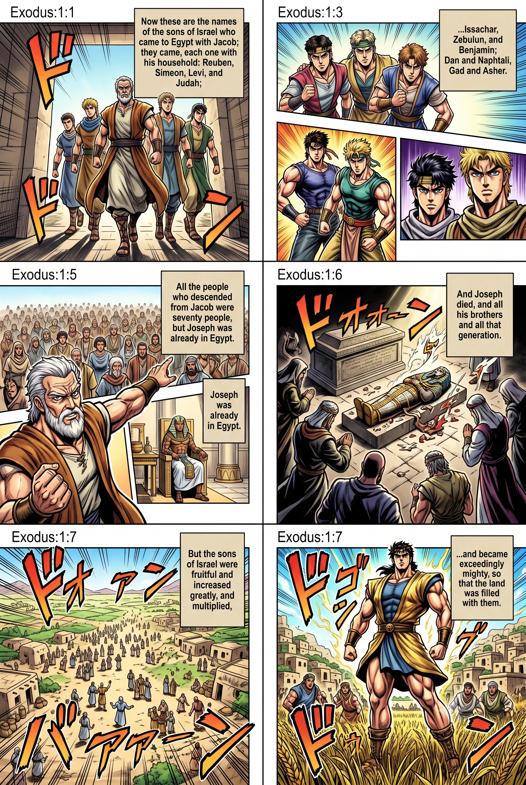 Exodus 1 illustration: Jacob's Sons Come to Egypt