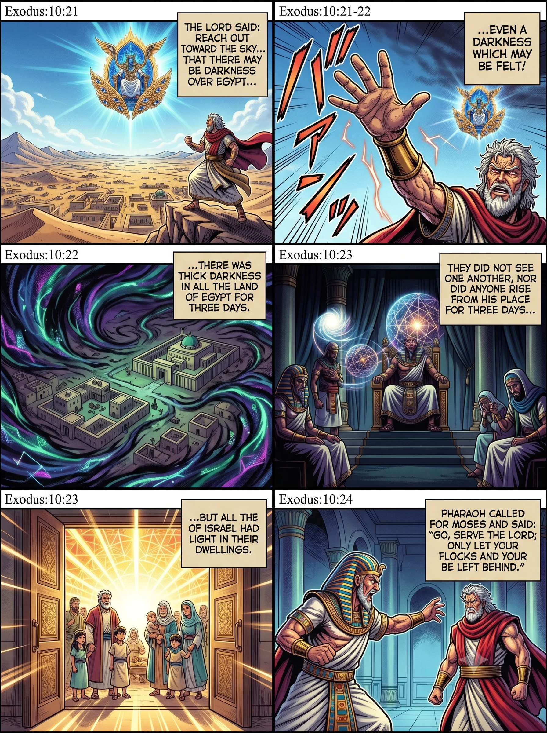 Exodus 10 illustration: Darkness Covers Egypt for Three Days