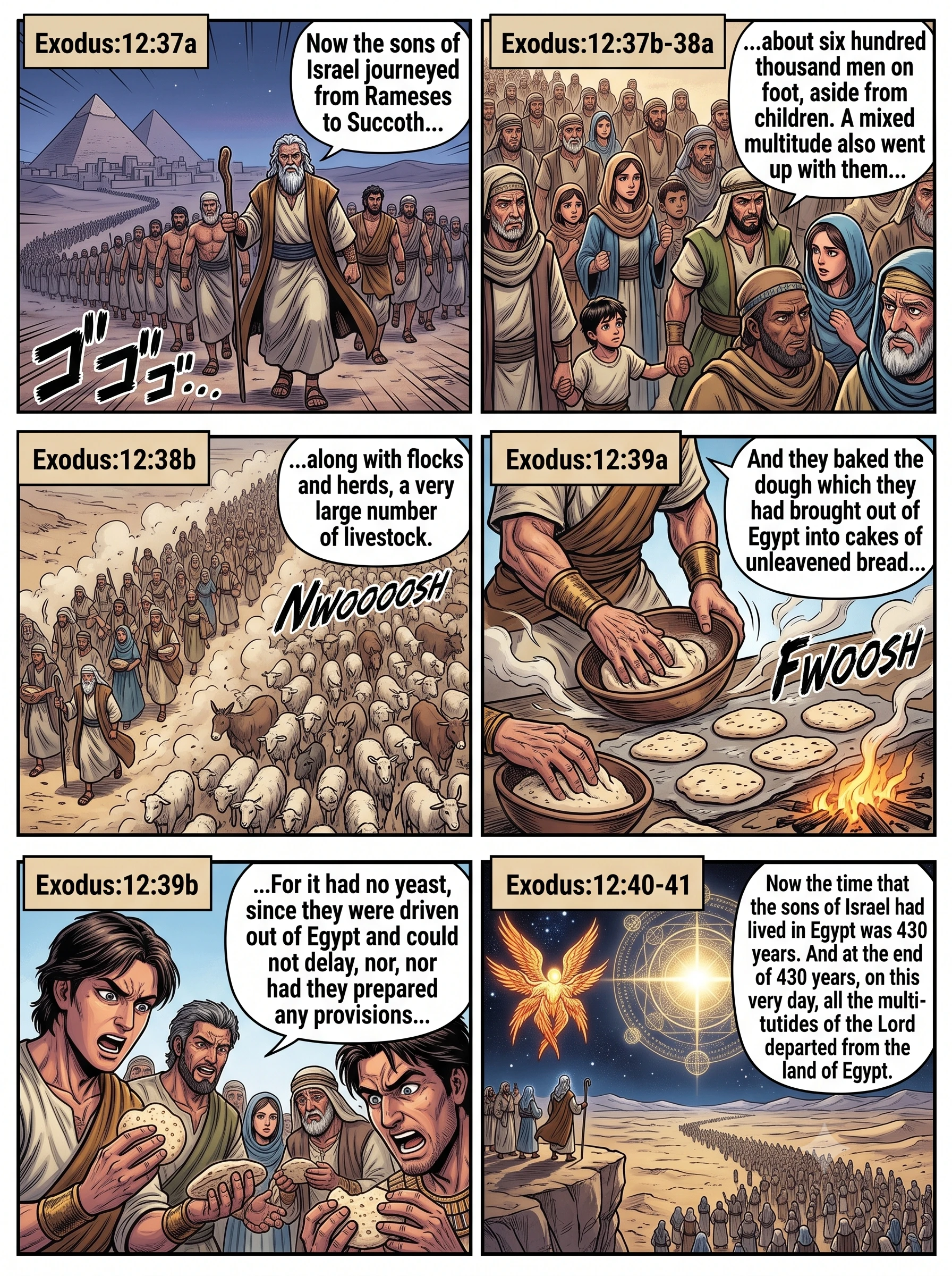 Exodus 12 illustration: Israel Departs After 430 Years