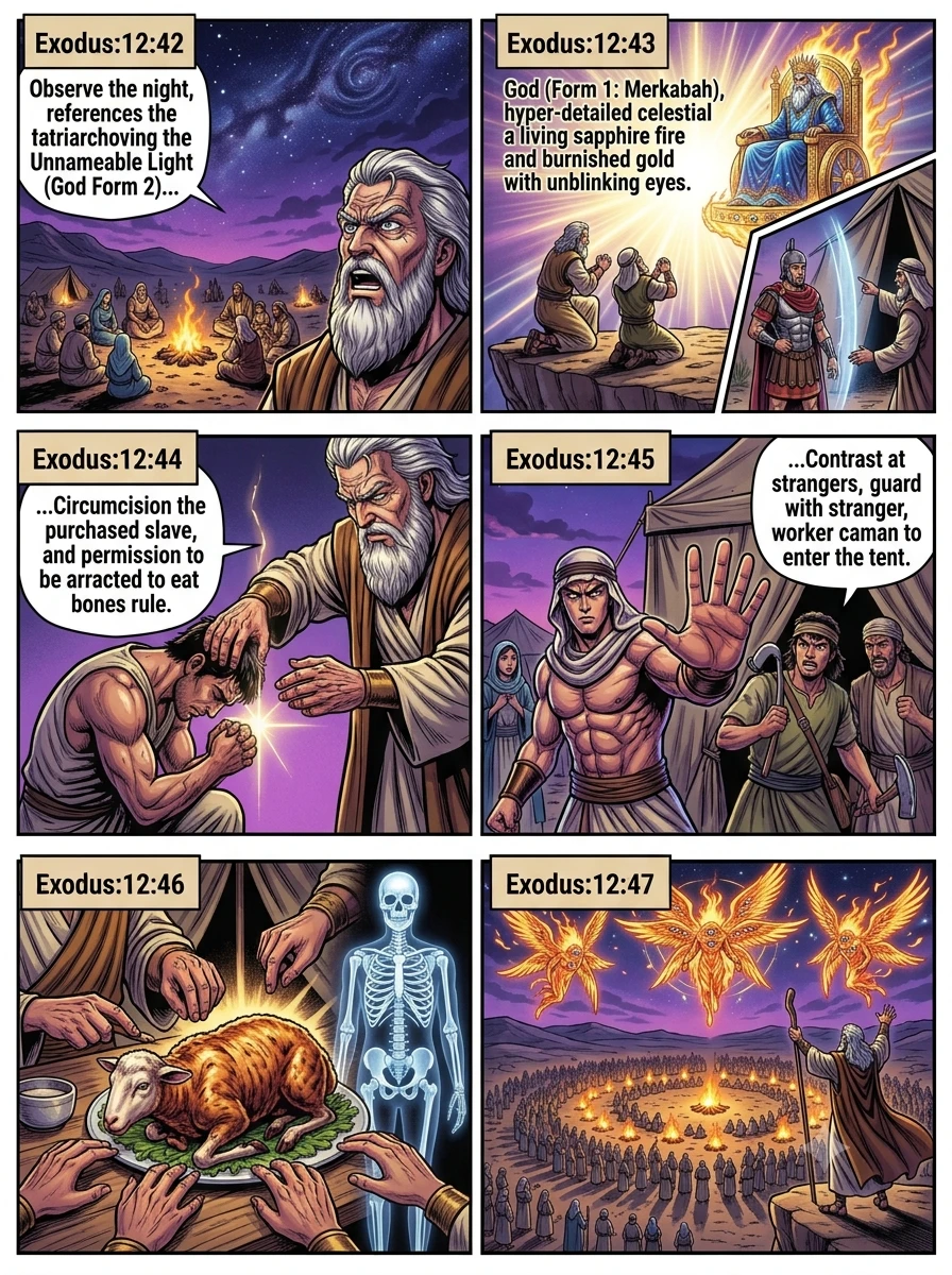 Exodus 12 illustration: Rules for Who May Eat the Passover