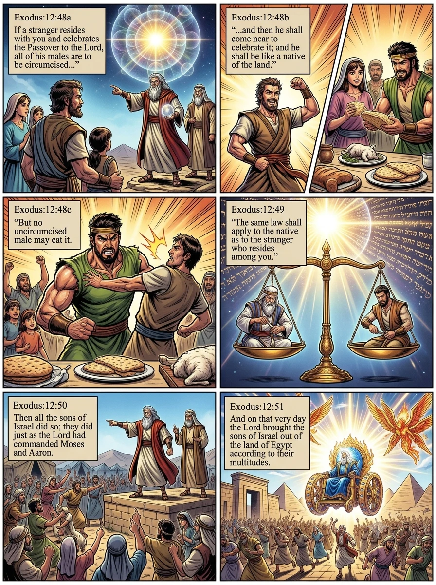 Exodus 12 illustration: Israel Obeys and Goes Out