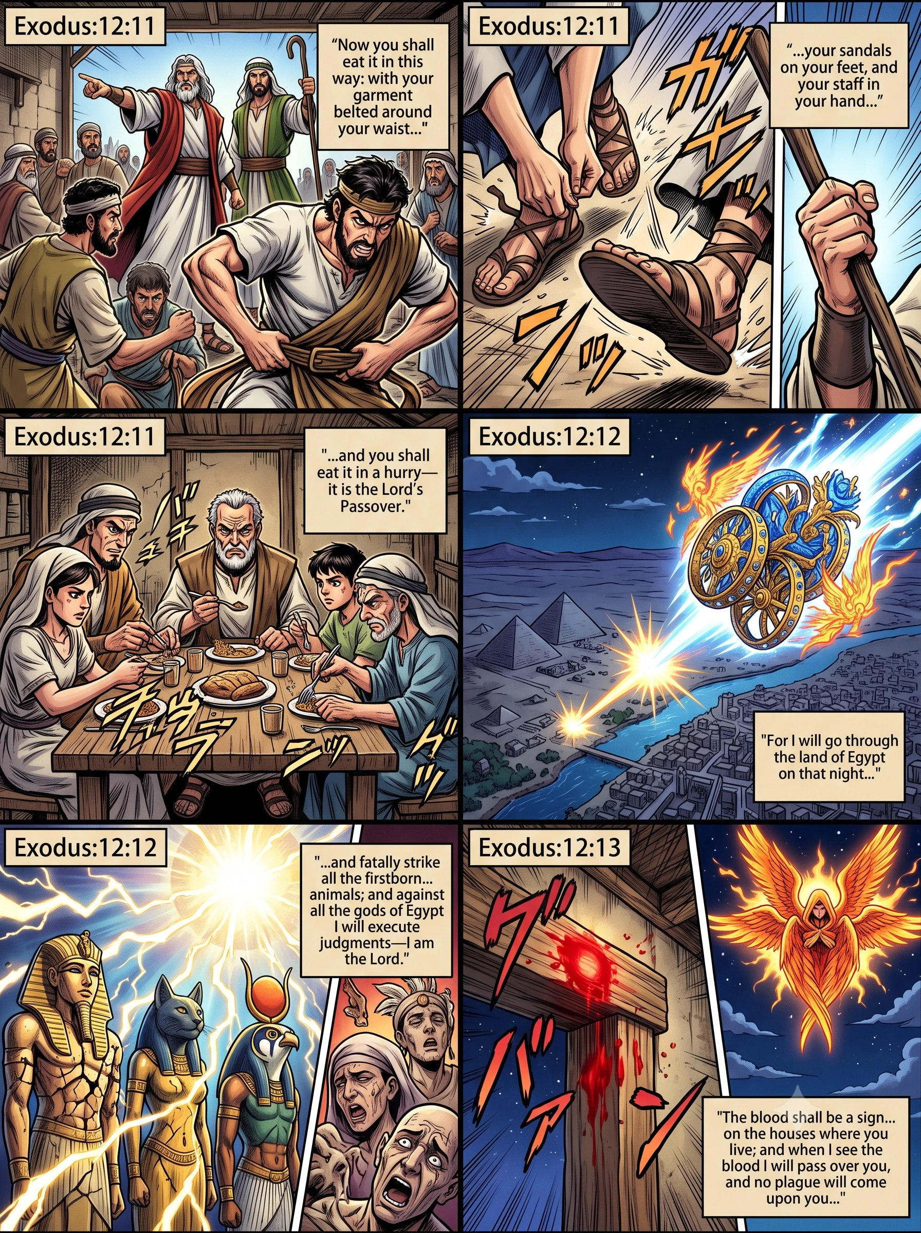 Exodus 12 illustration: Eating the Passover in Haste