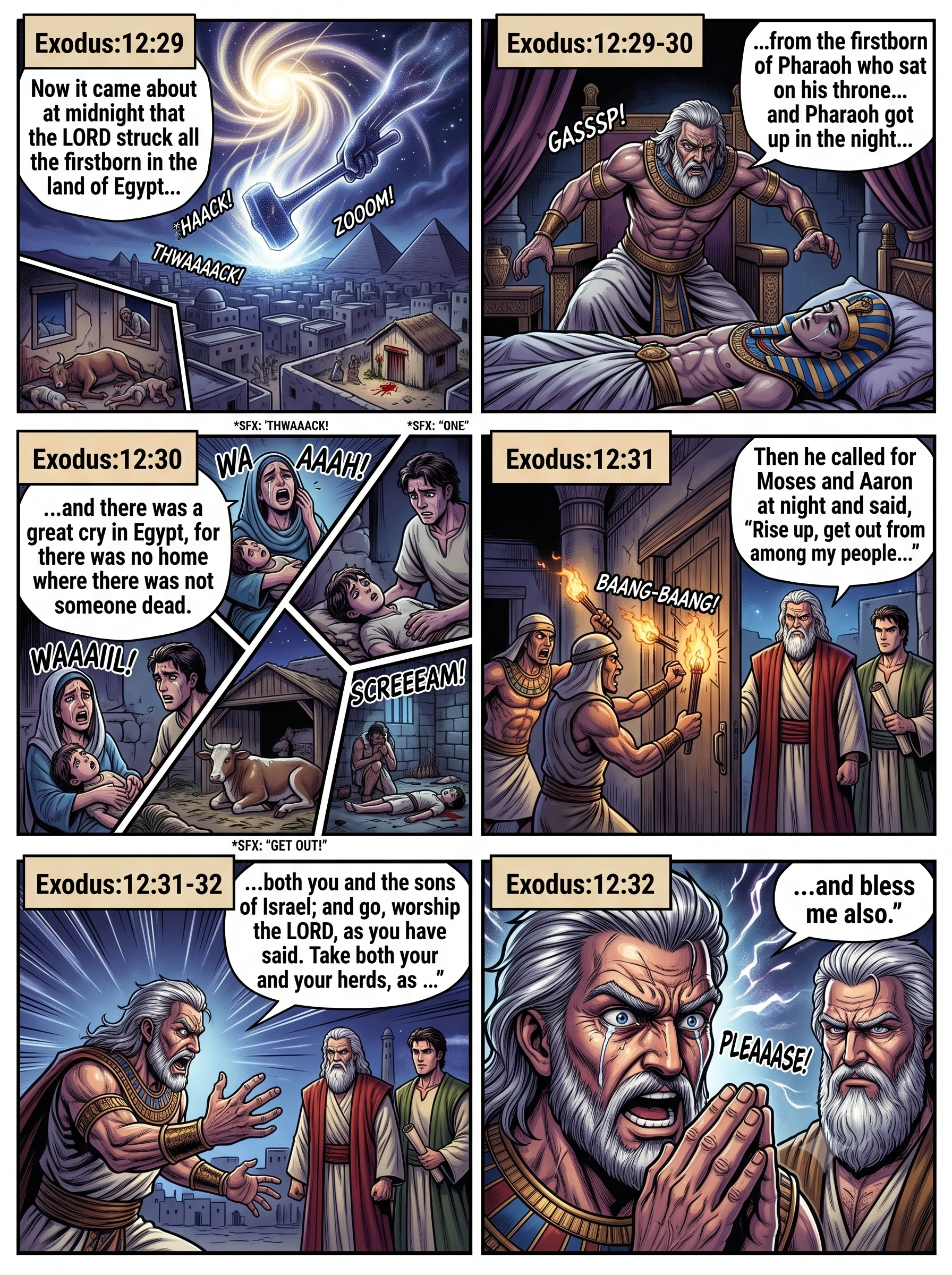 Exodus 12 illustration: The Lord Strikes Egypt's Firstborn