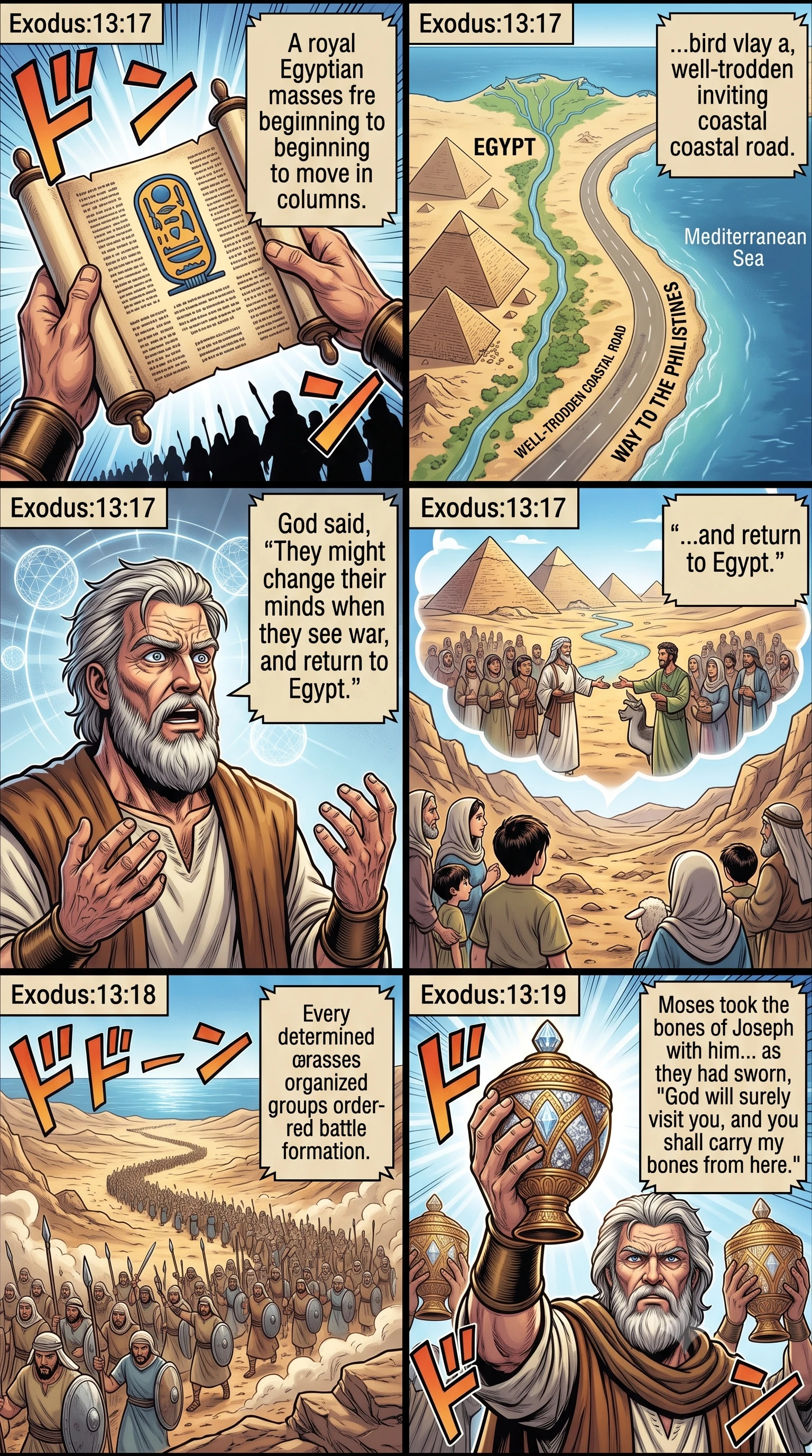Exodus 13 illustration: God Leads Israel Toward the Red Sea