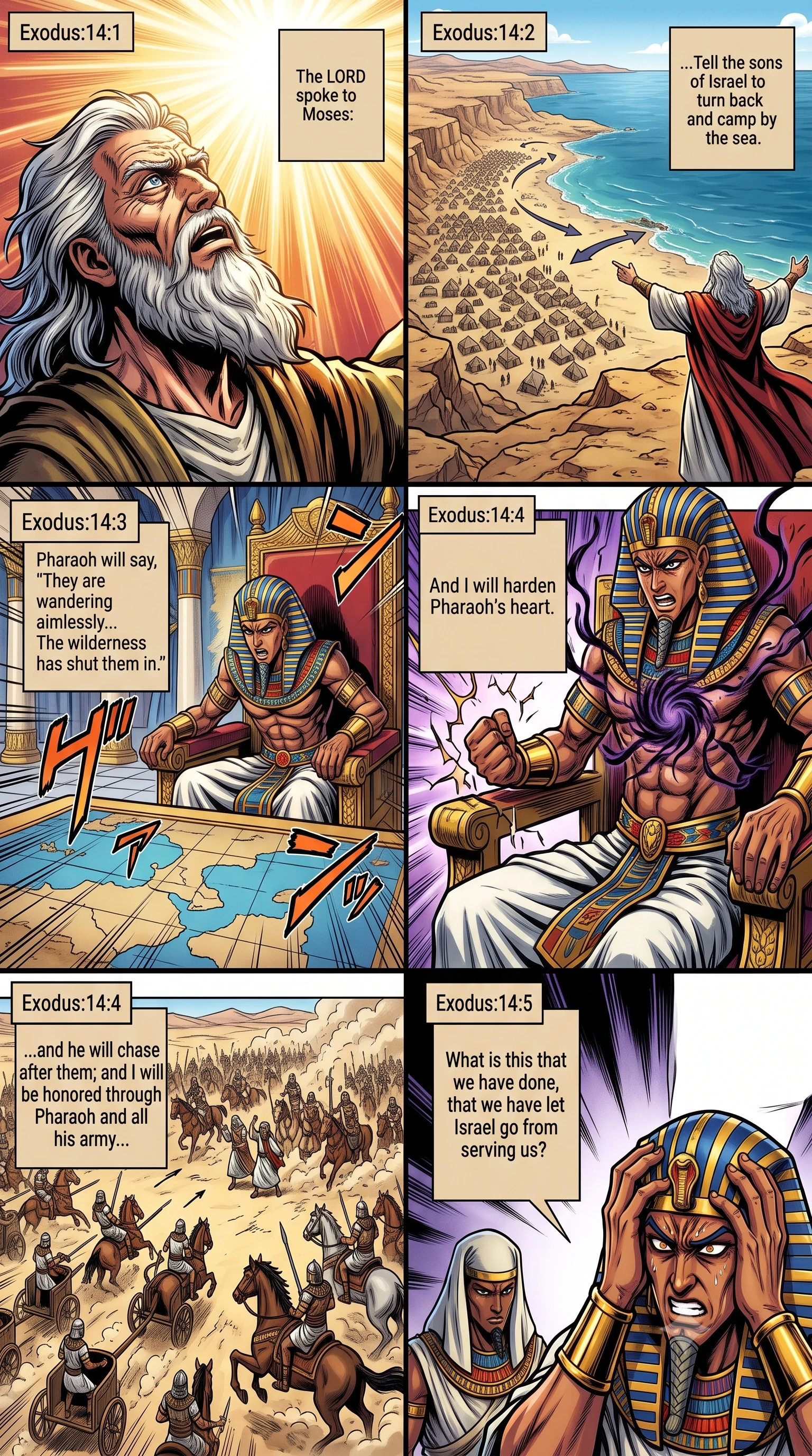 Exodus 14 illustration: God's Plan to Trap Pharaoh's Army