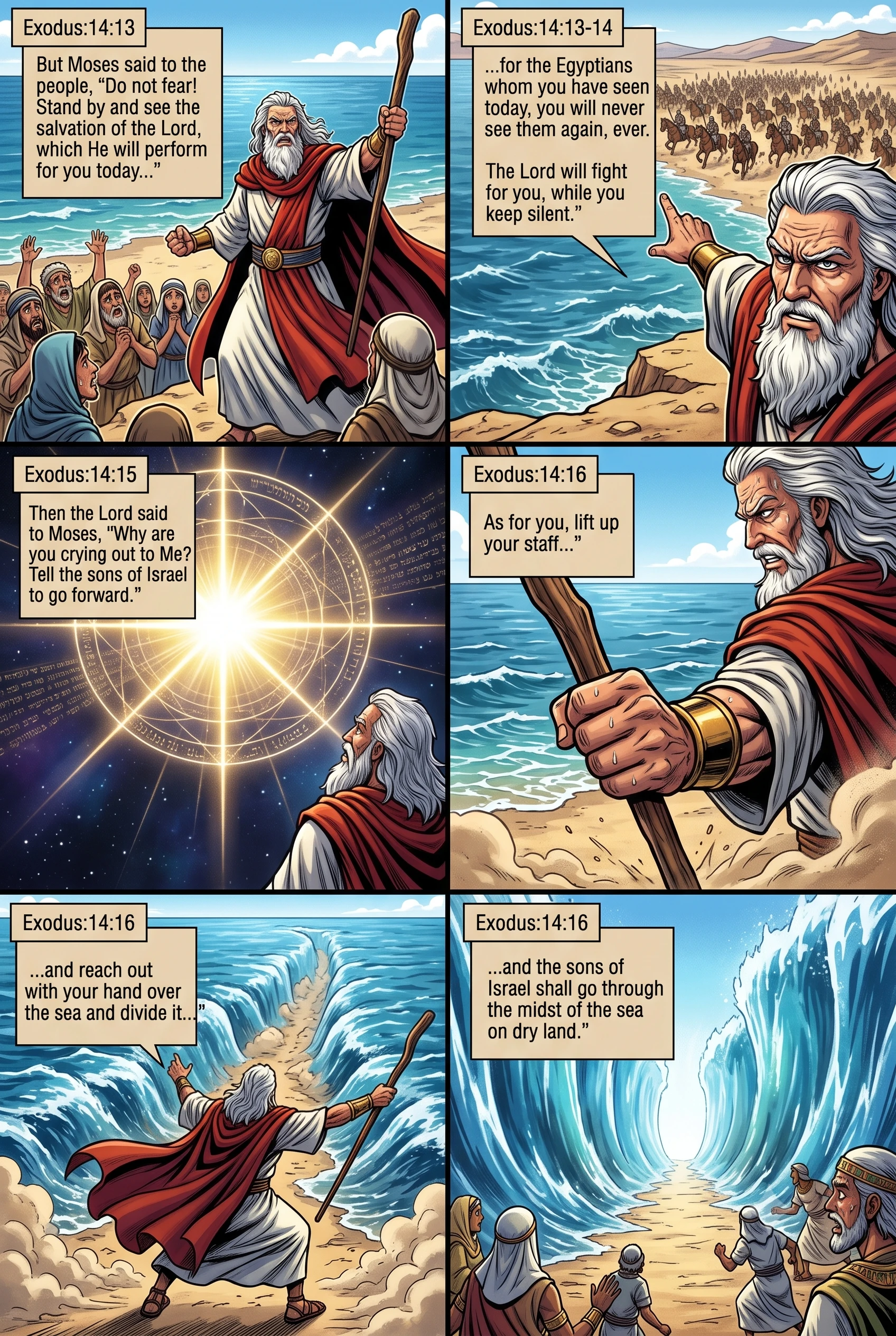 Exodus 14 illustration: Moses Calls the People to Trust