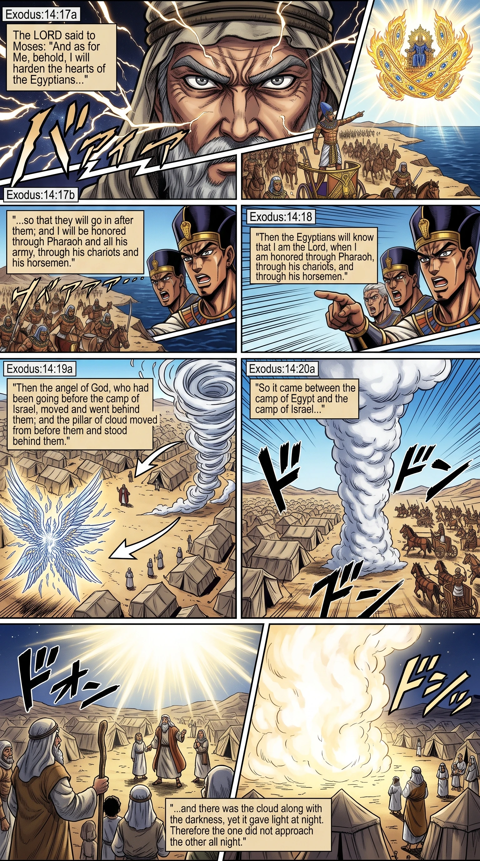 Exodus 14 illustration: The Lord Instructs Moses to Part the Sea