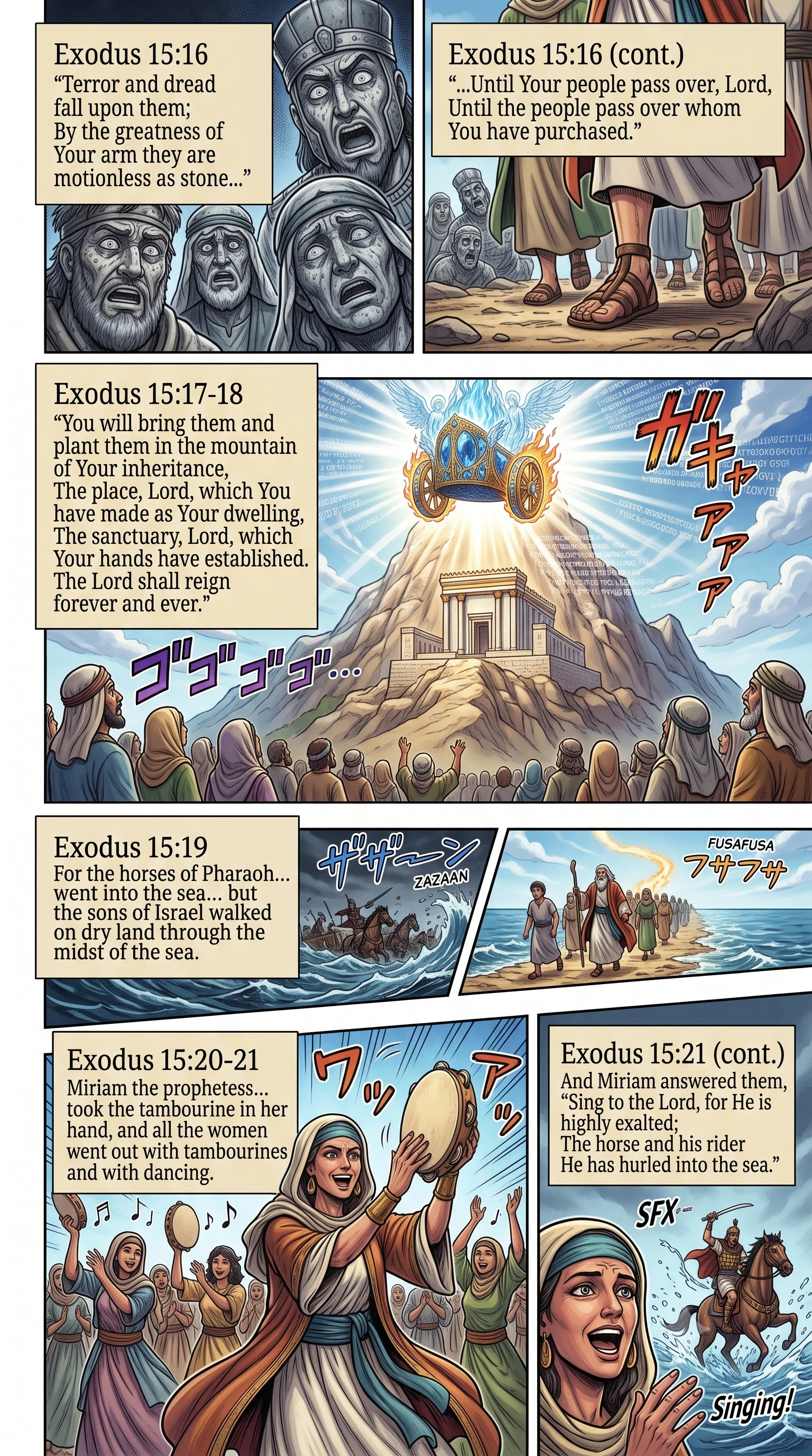 Exodus 15 illustration: Nations Tremble, God Leads His People Home
