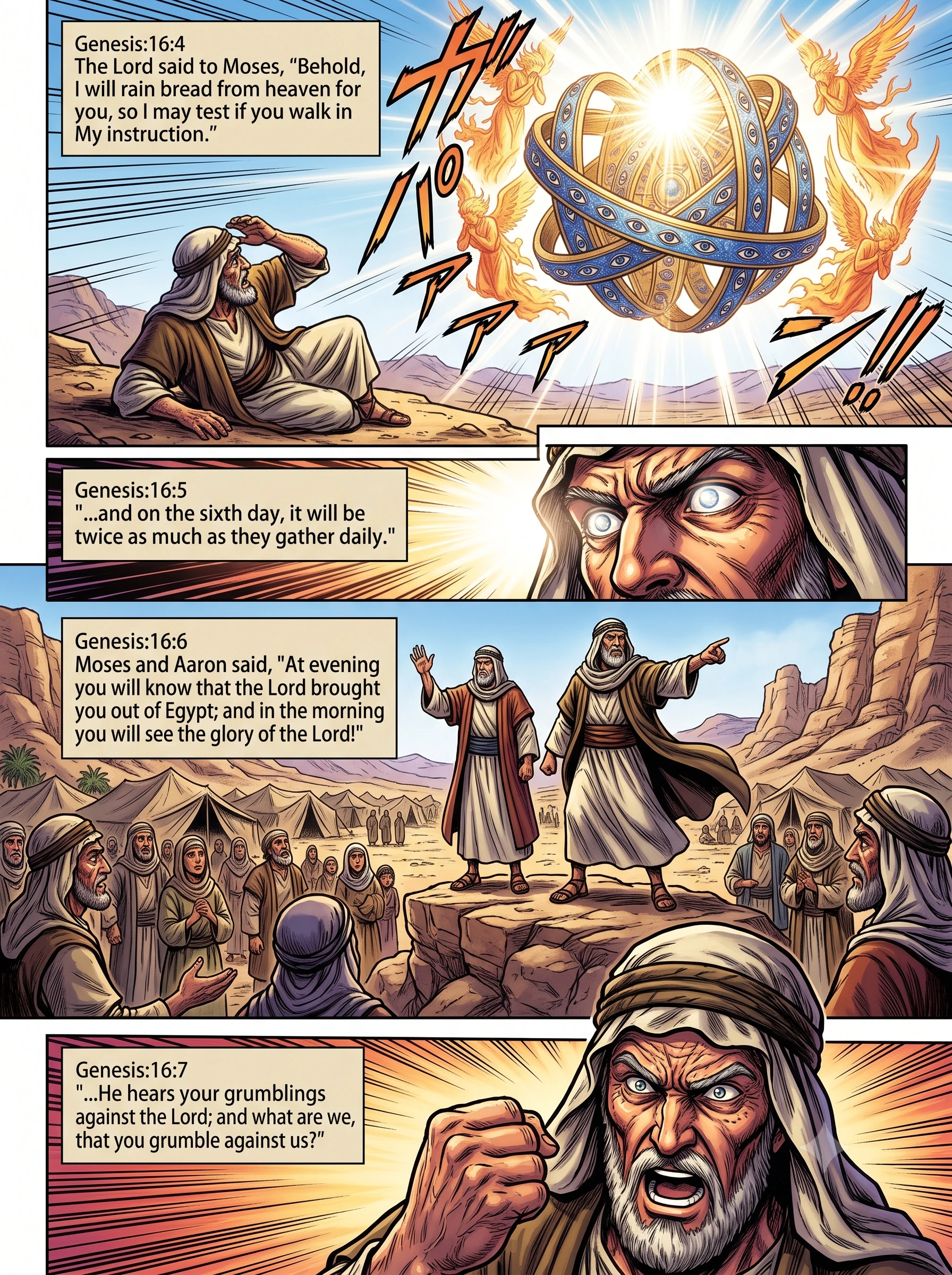 Exodus 16 illustration: The Lord Promises Bread from Heaven
