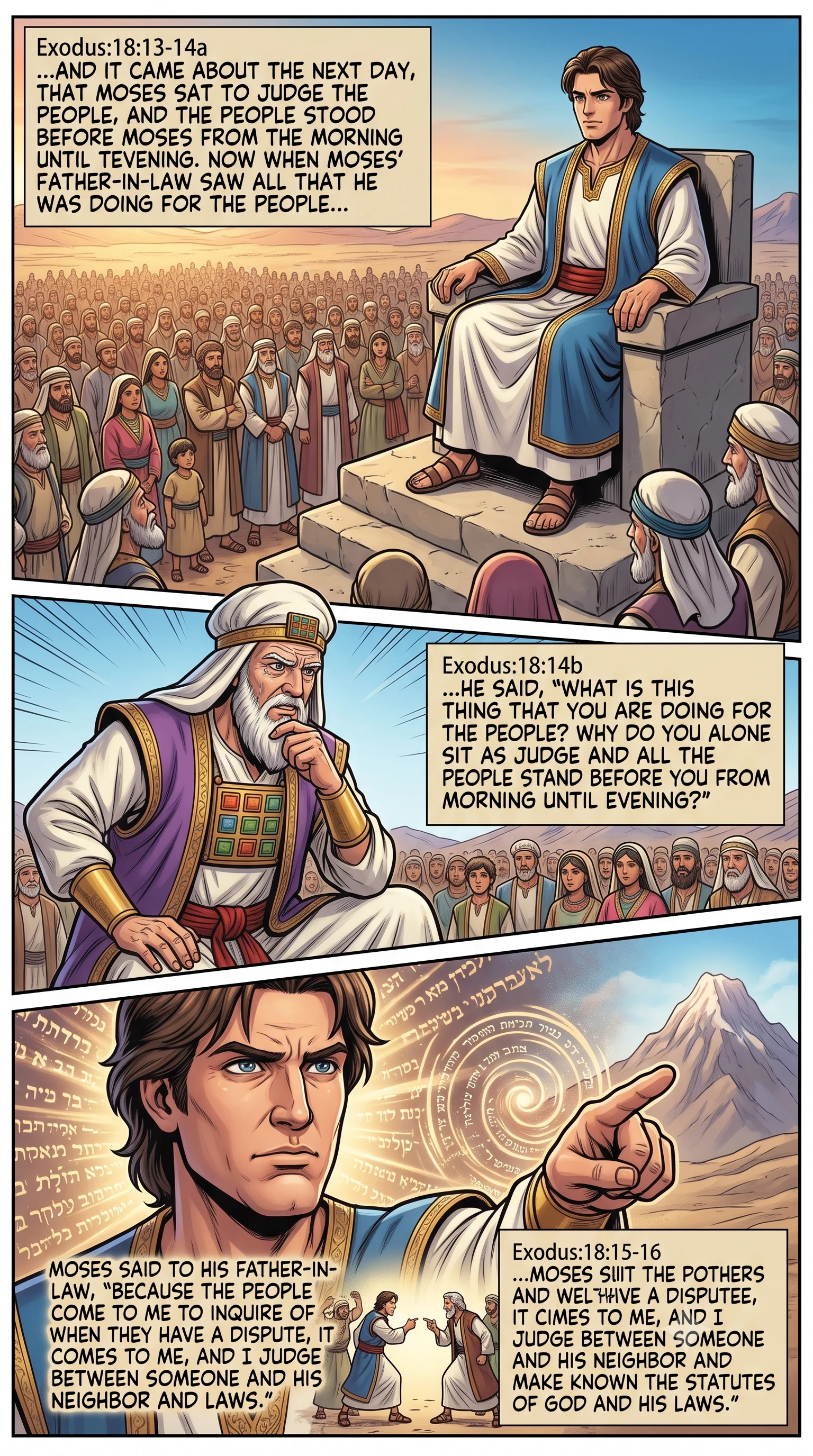 Exodus 18 illustration: Jethro Warns This Is Not Good