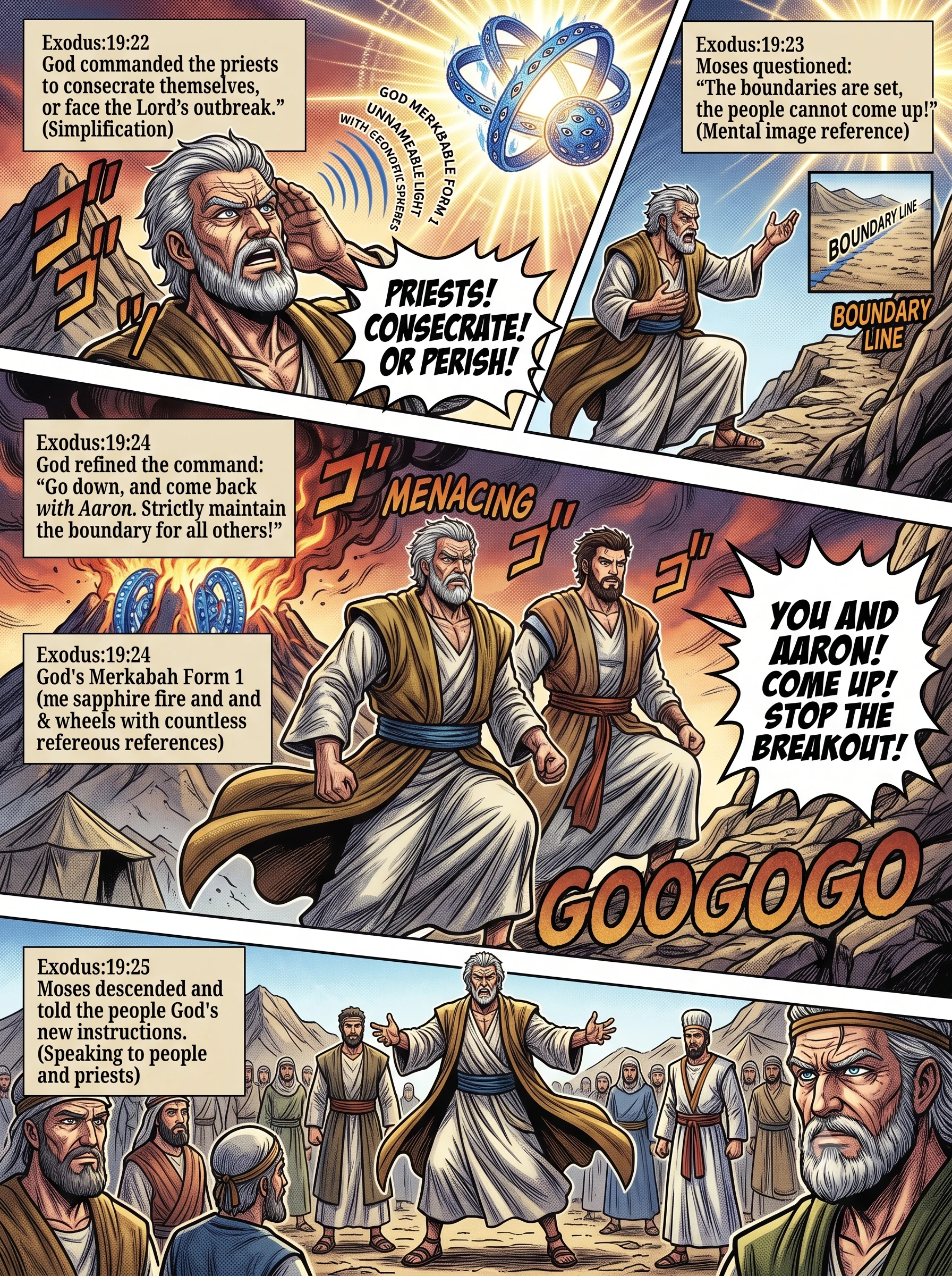 Exodus 19 illustration: The Lord Warns Moses of the Boundaries