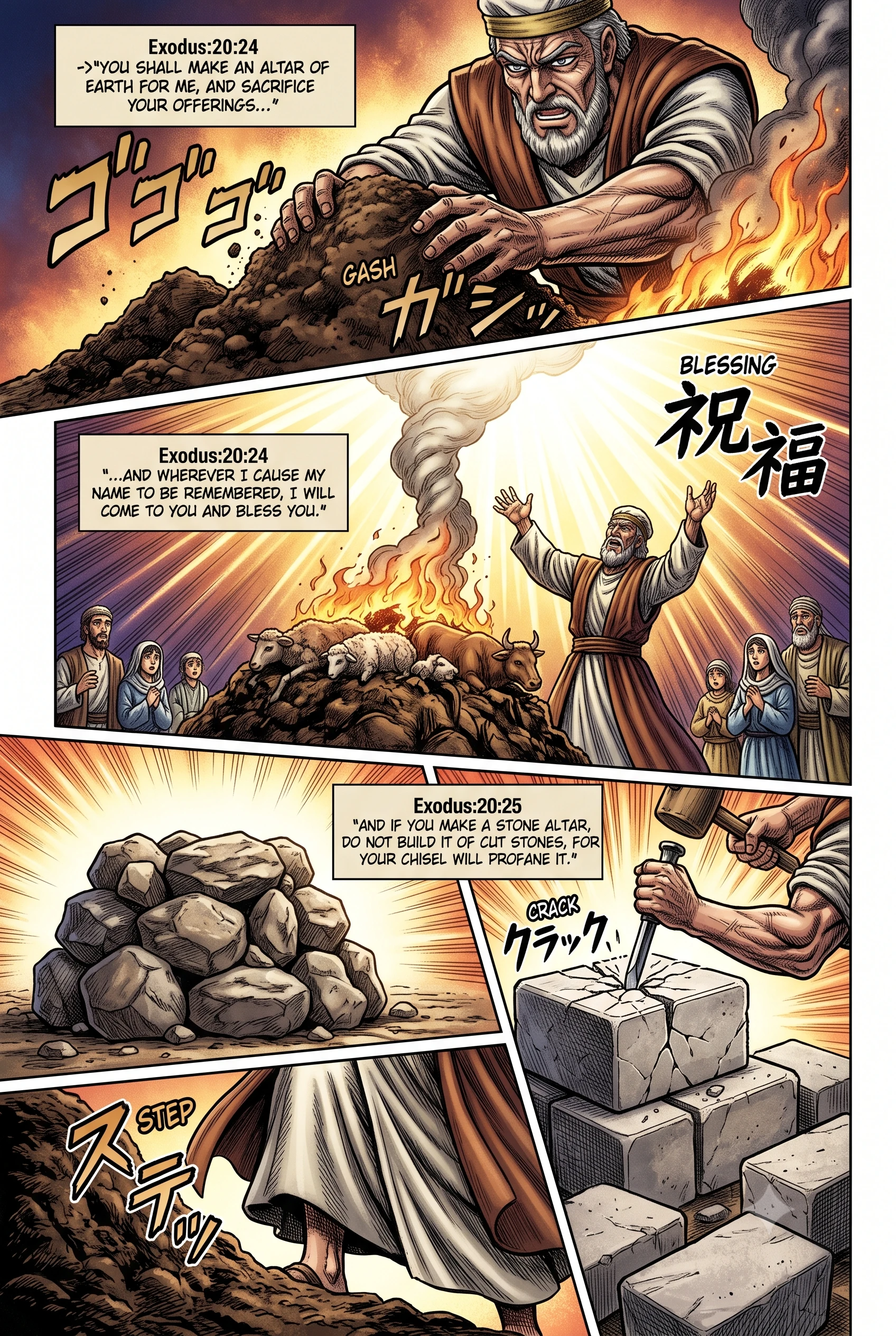 Exodus 20 illustration: Instructions for a Proper Altar