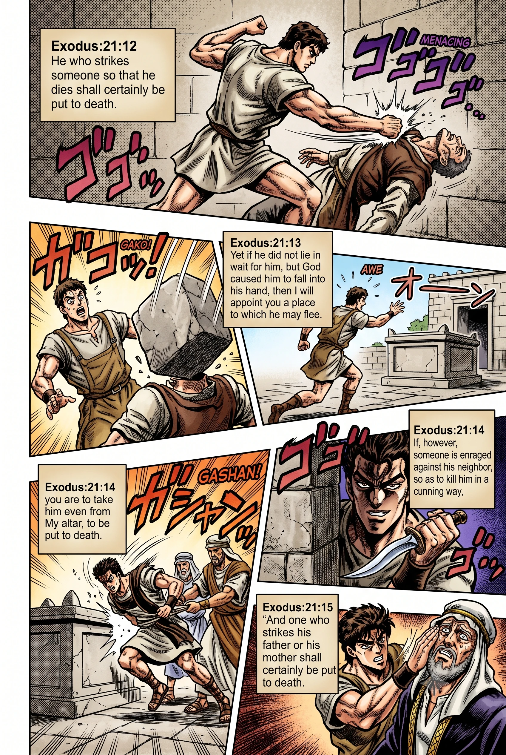 Exodus 21 illustration: Murder, Manslaughter, and Sanctuary