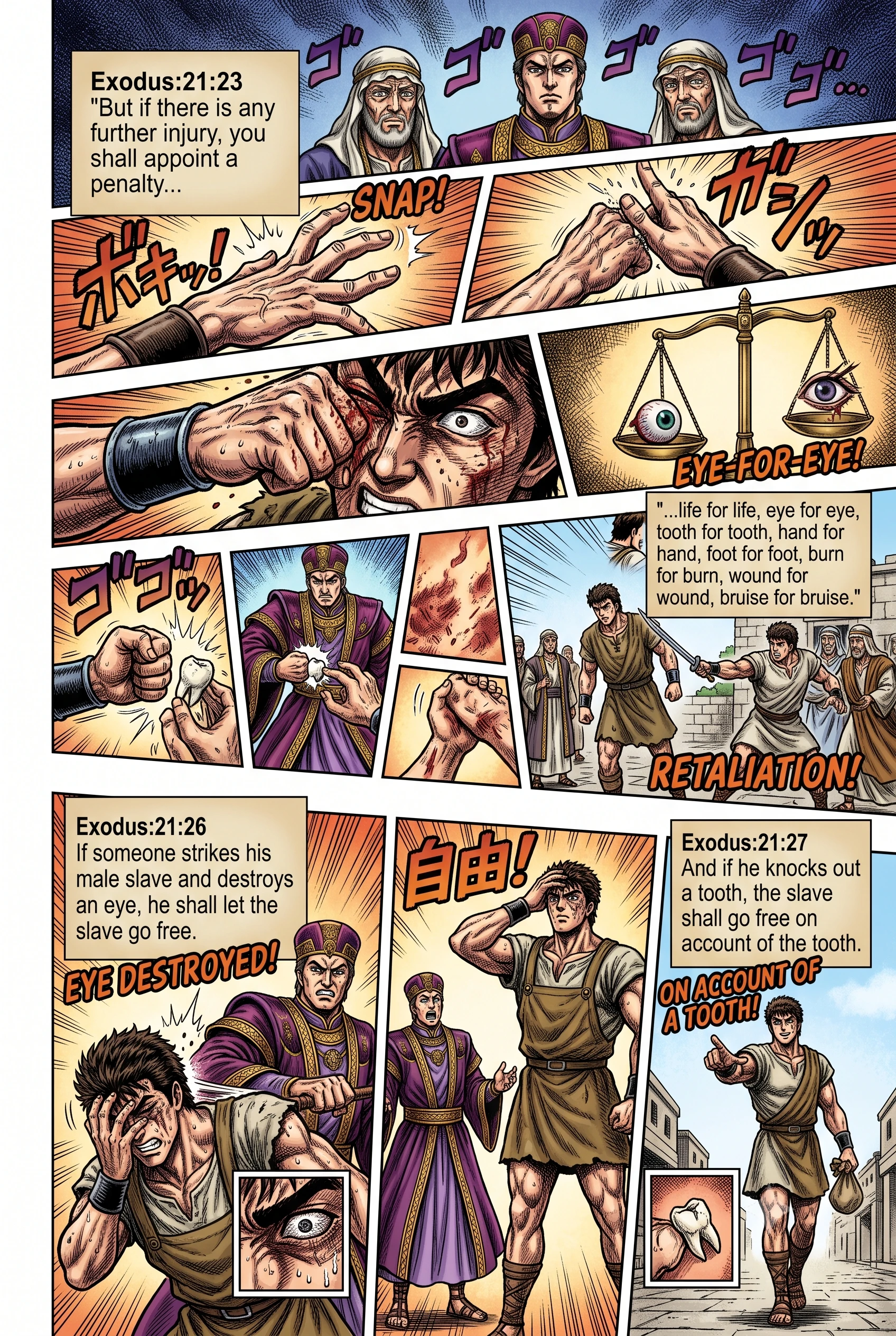 Exodus 21 illustration: Injury to a Pregnant Woman