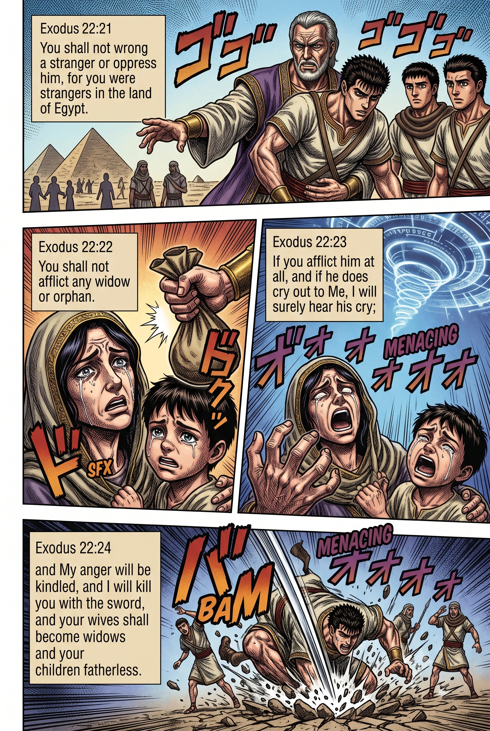 Exodus 22 illustration: Protecting Strangers, Widows, and Orphans