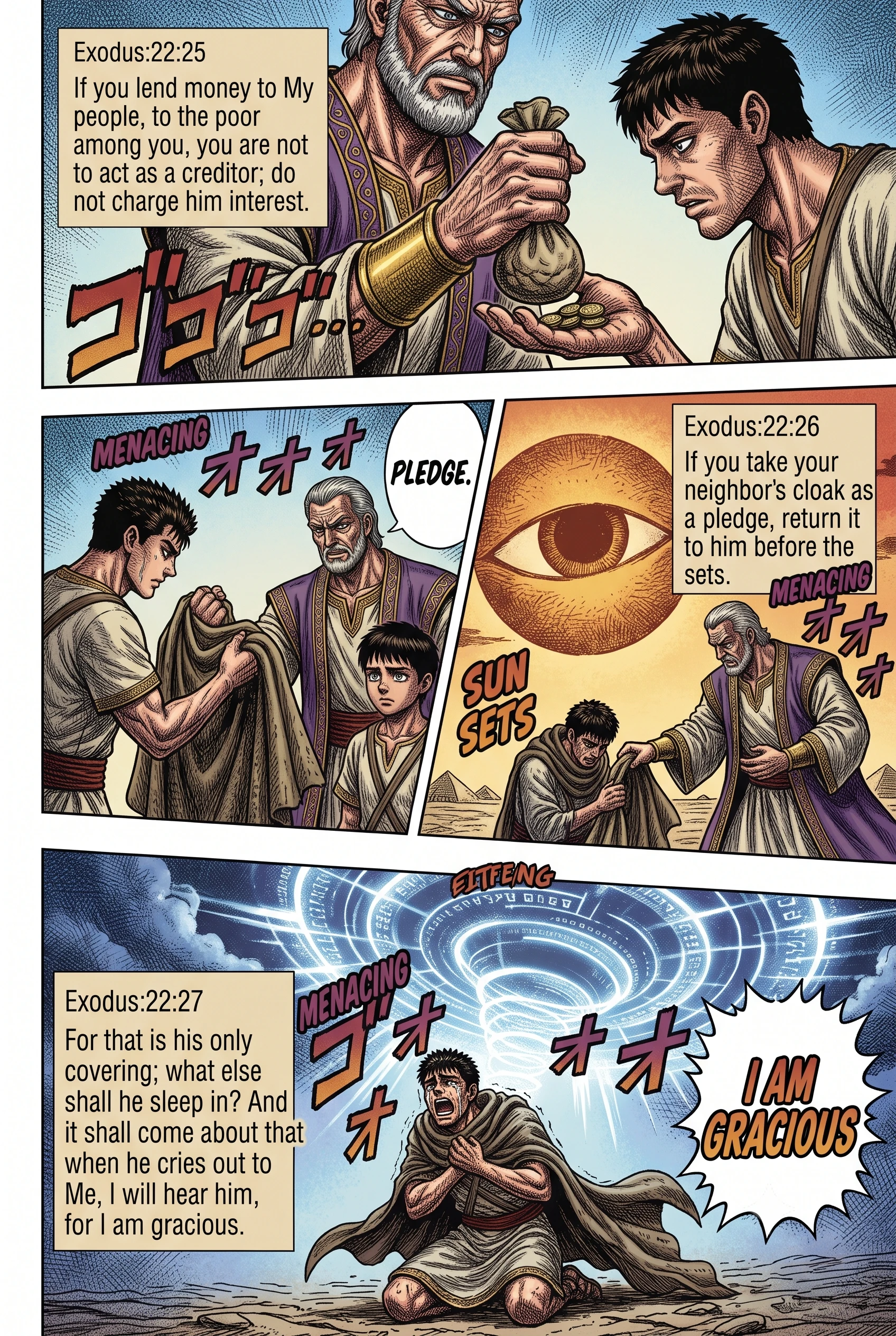 Exodus 22 illustration: Lending, Pledges, and Respect for Authority