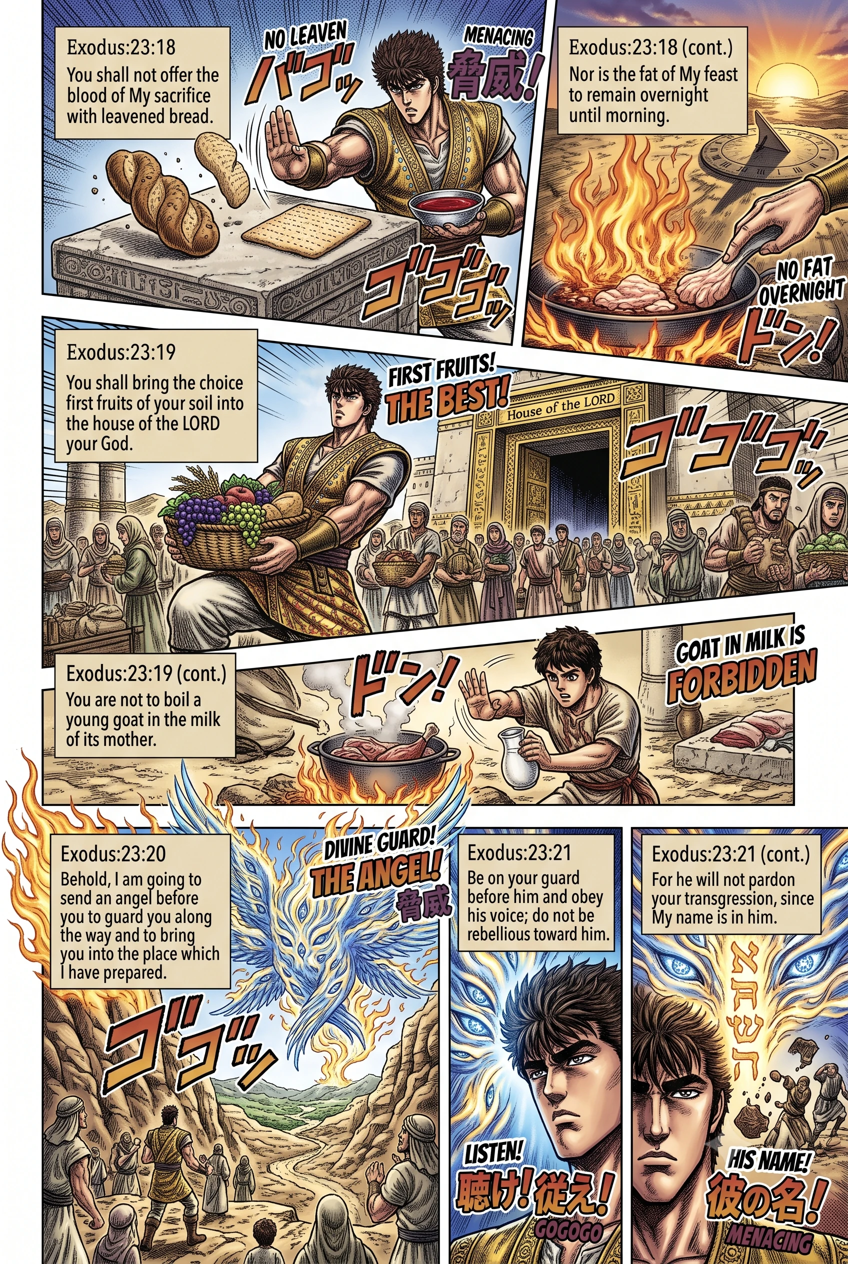 Exodus 23 illustration: Warning Against Other Gods and Three Feasts