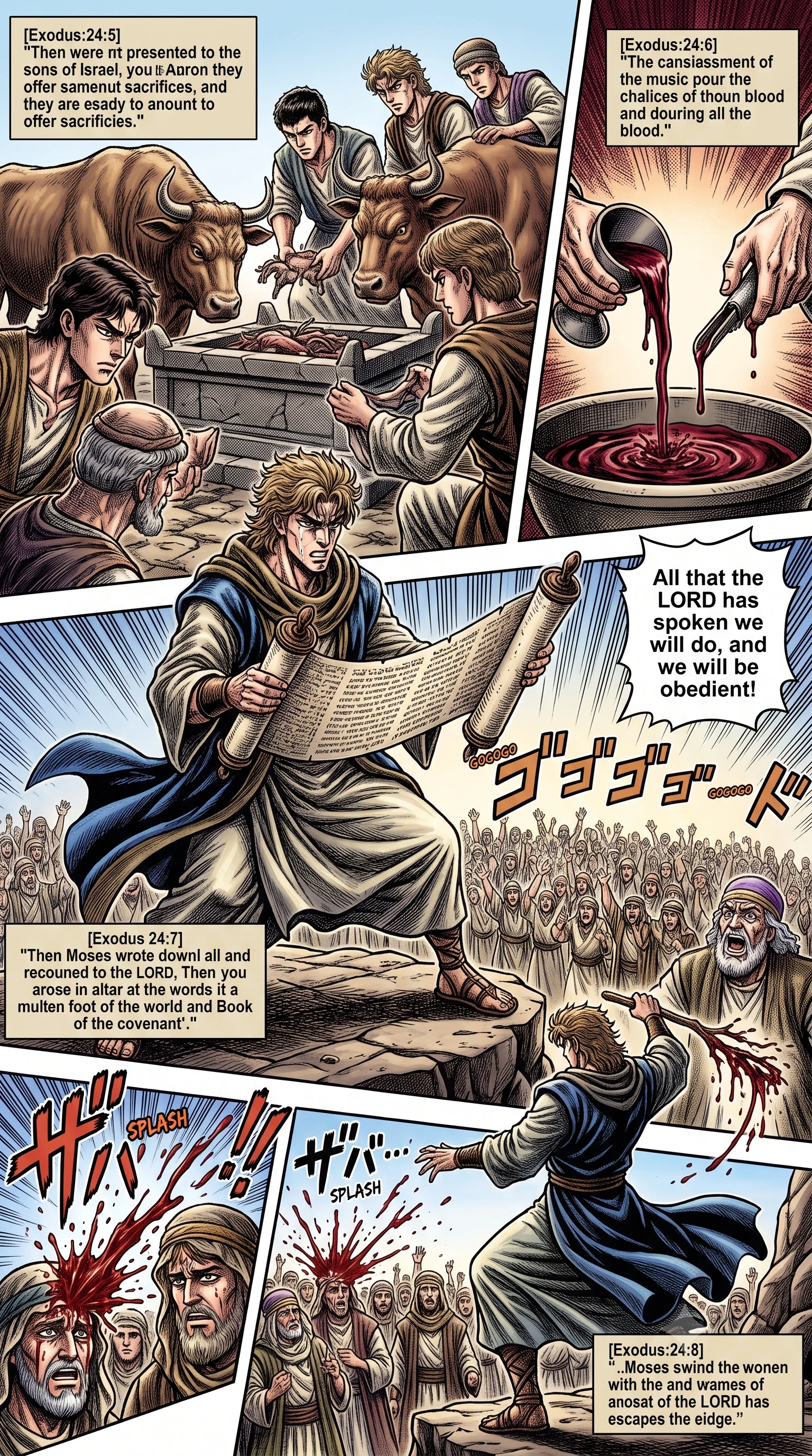 Exodus 24 illustration: Elders See God on the Mountain