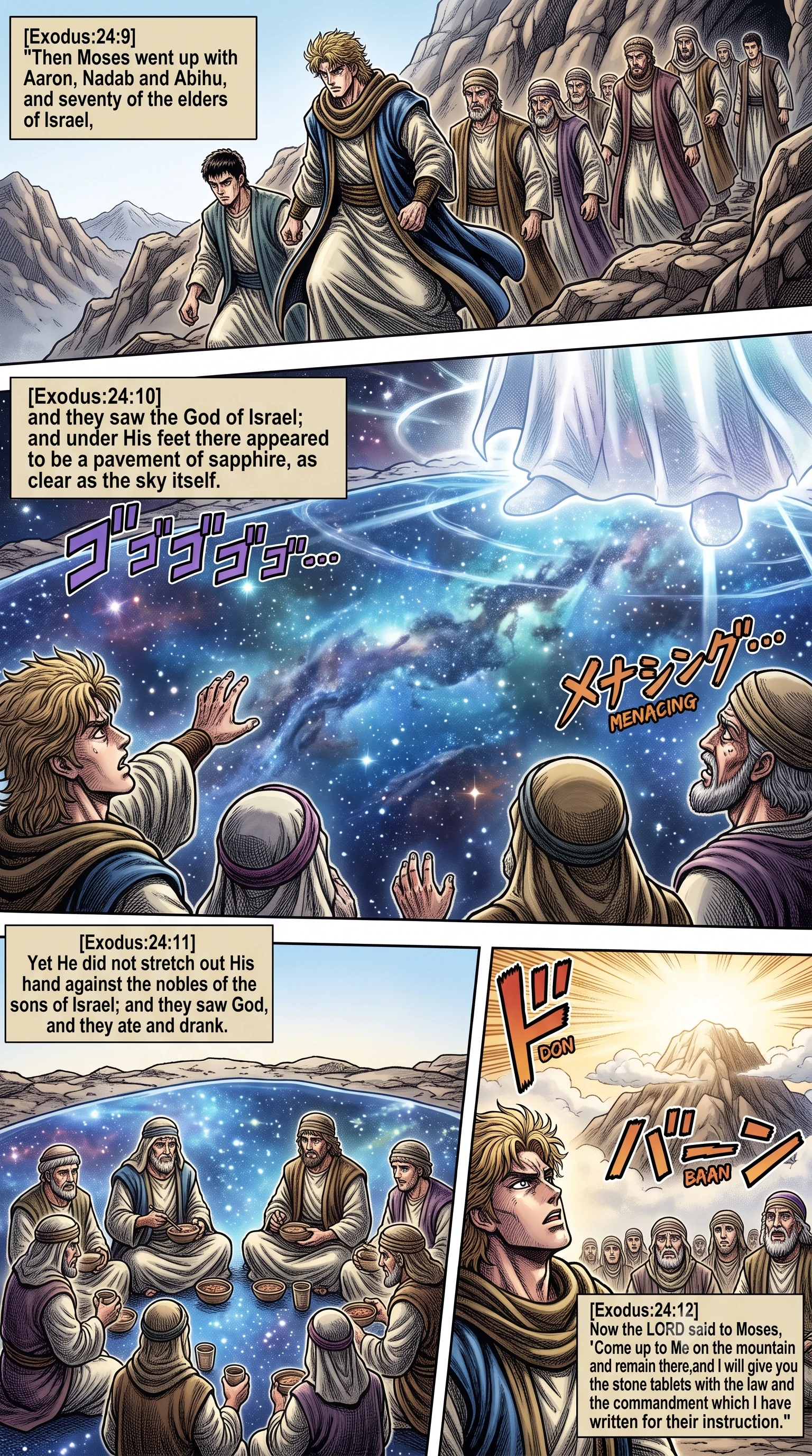 Exodus 24 illustration: Moses Ascends to Receive the Tablets