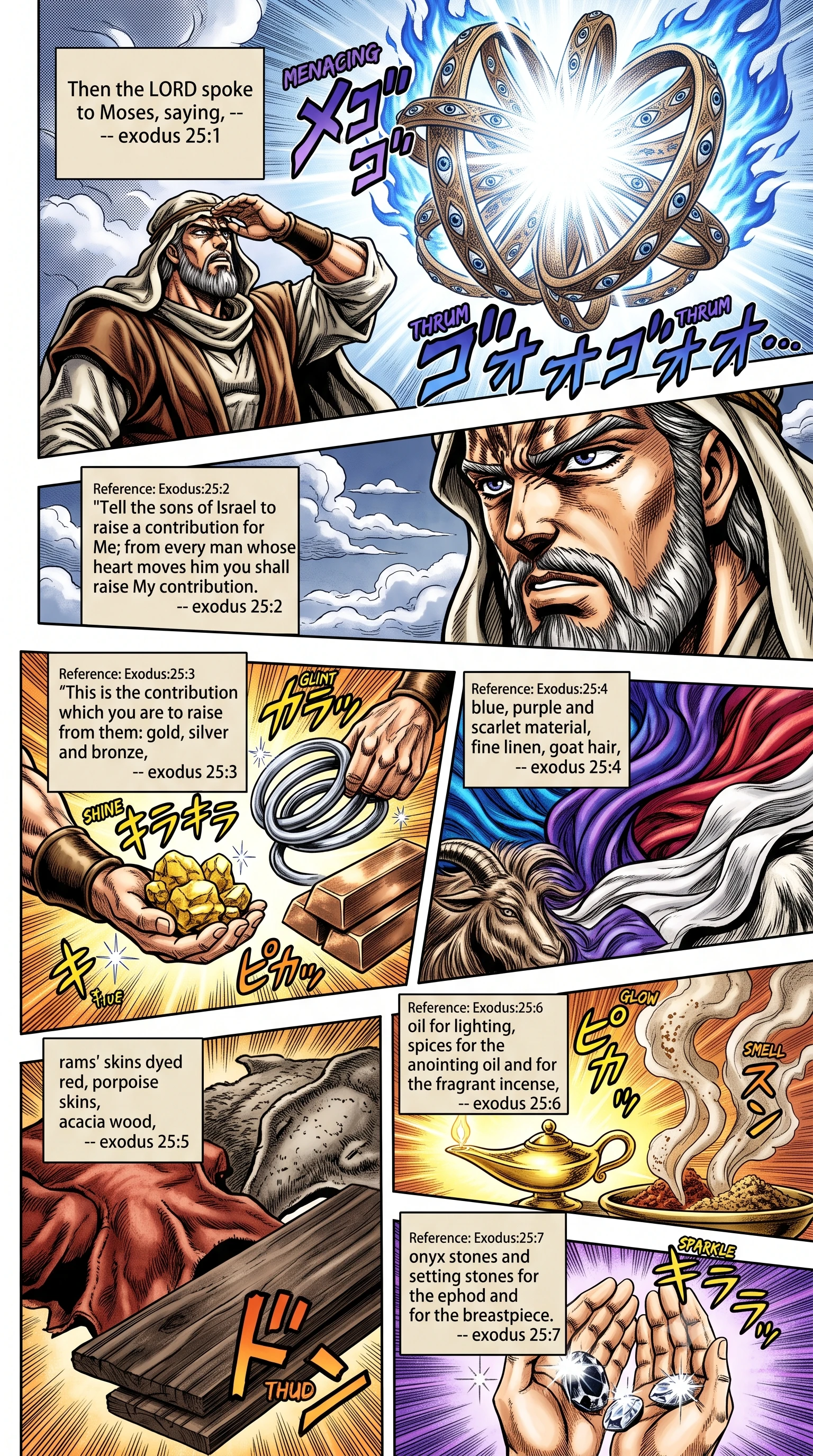 Exodus 25 illustration: Command to Raise a Contribution