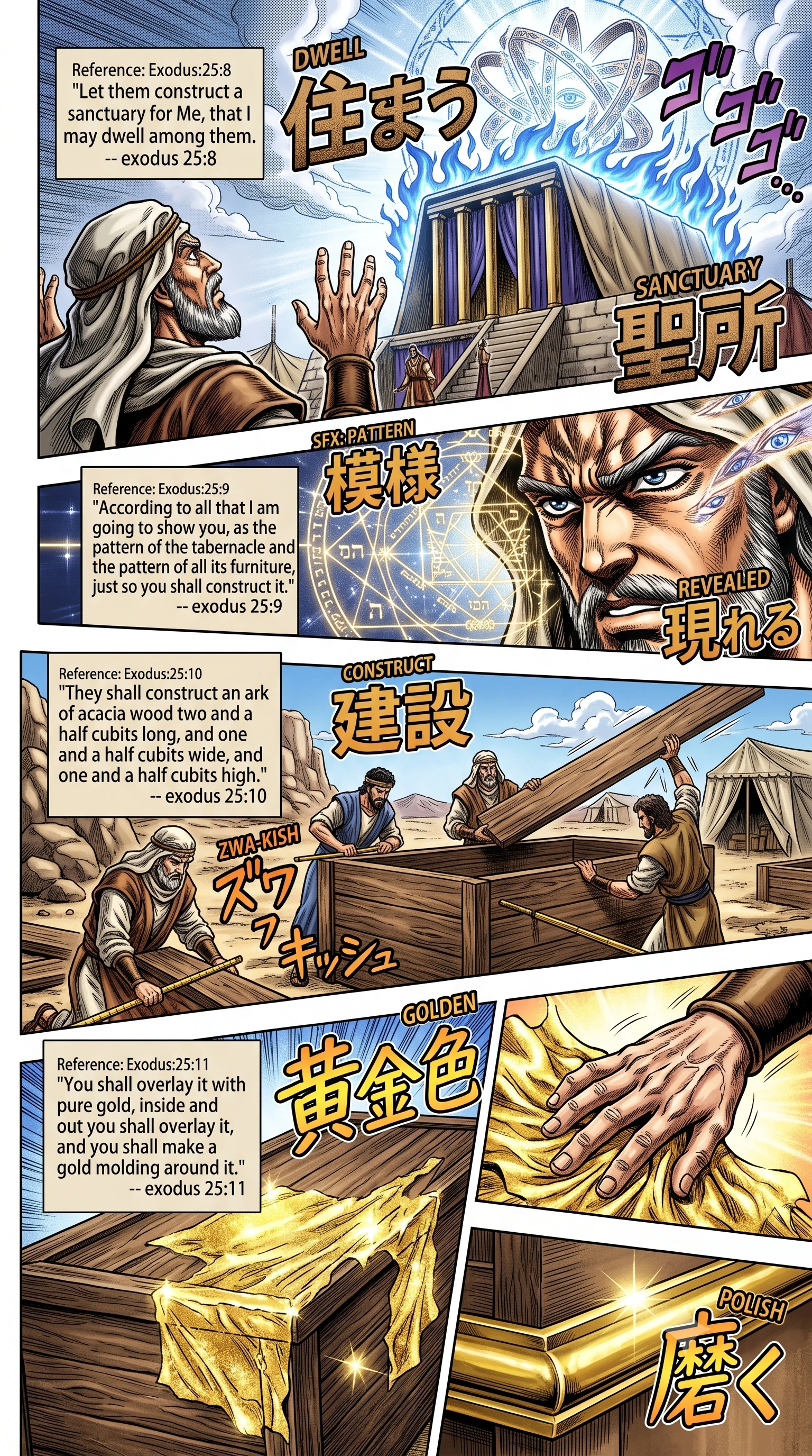 Exodus 25 illustration: List of Materials for the Offering