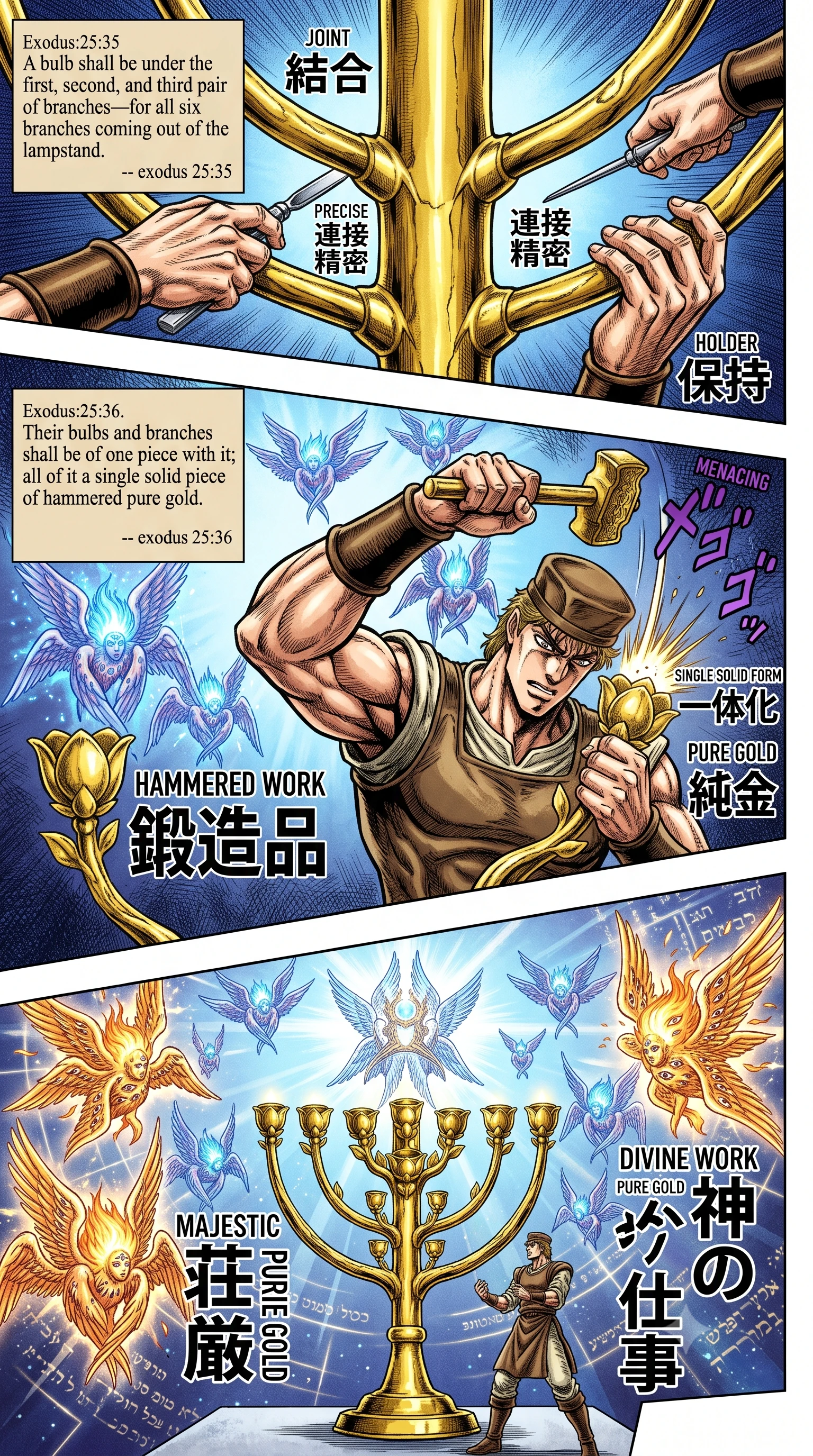 Exodus 25 illustration: Design of the Golden Lampstand