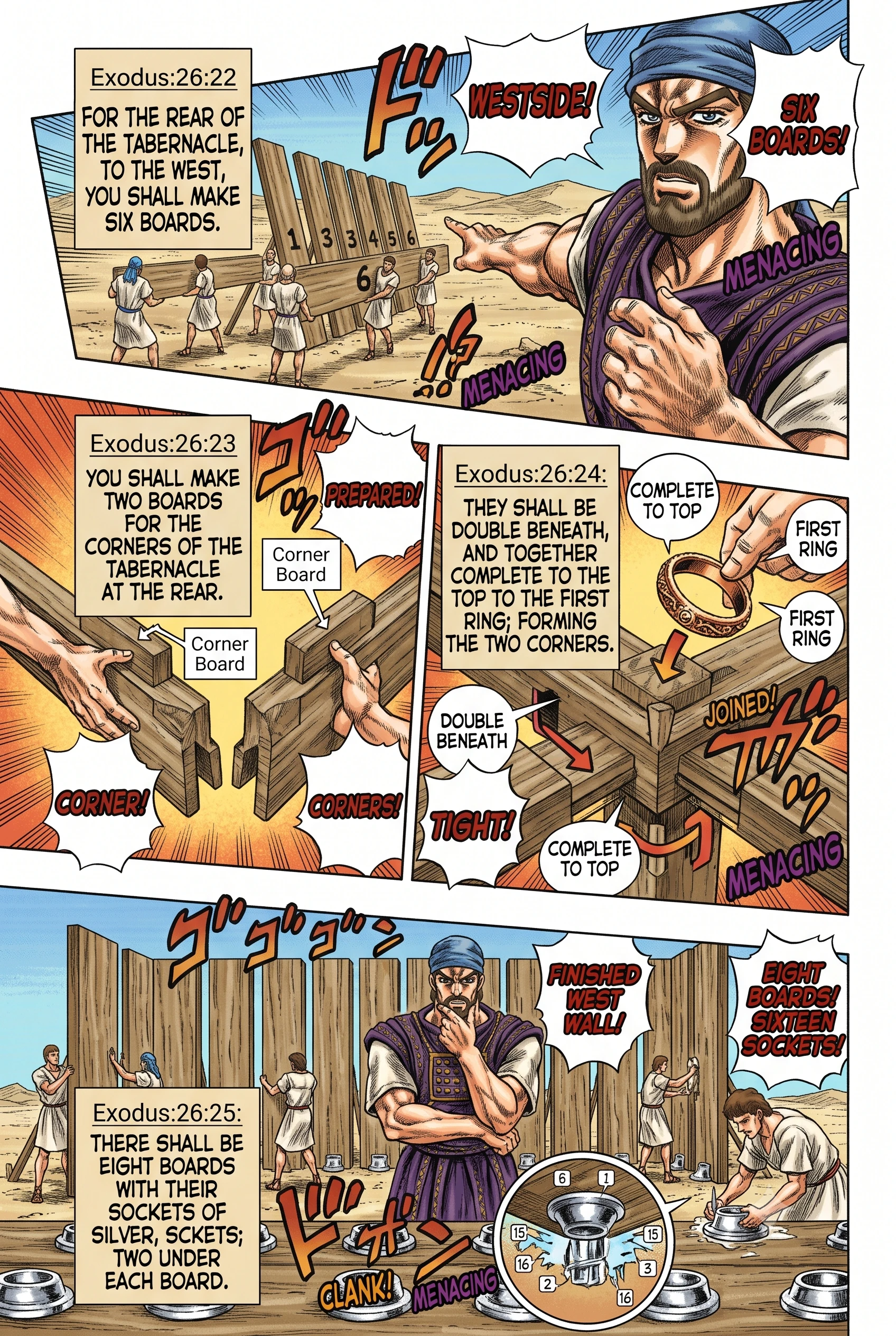 Exodus 26 illustration: Erecting the Tabernacle as Shown