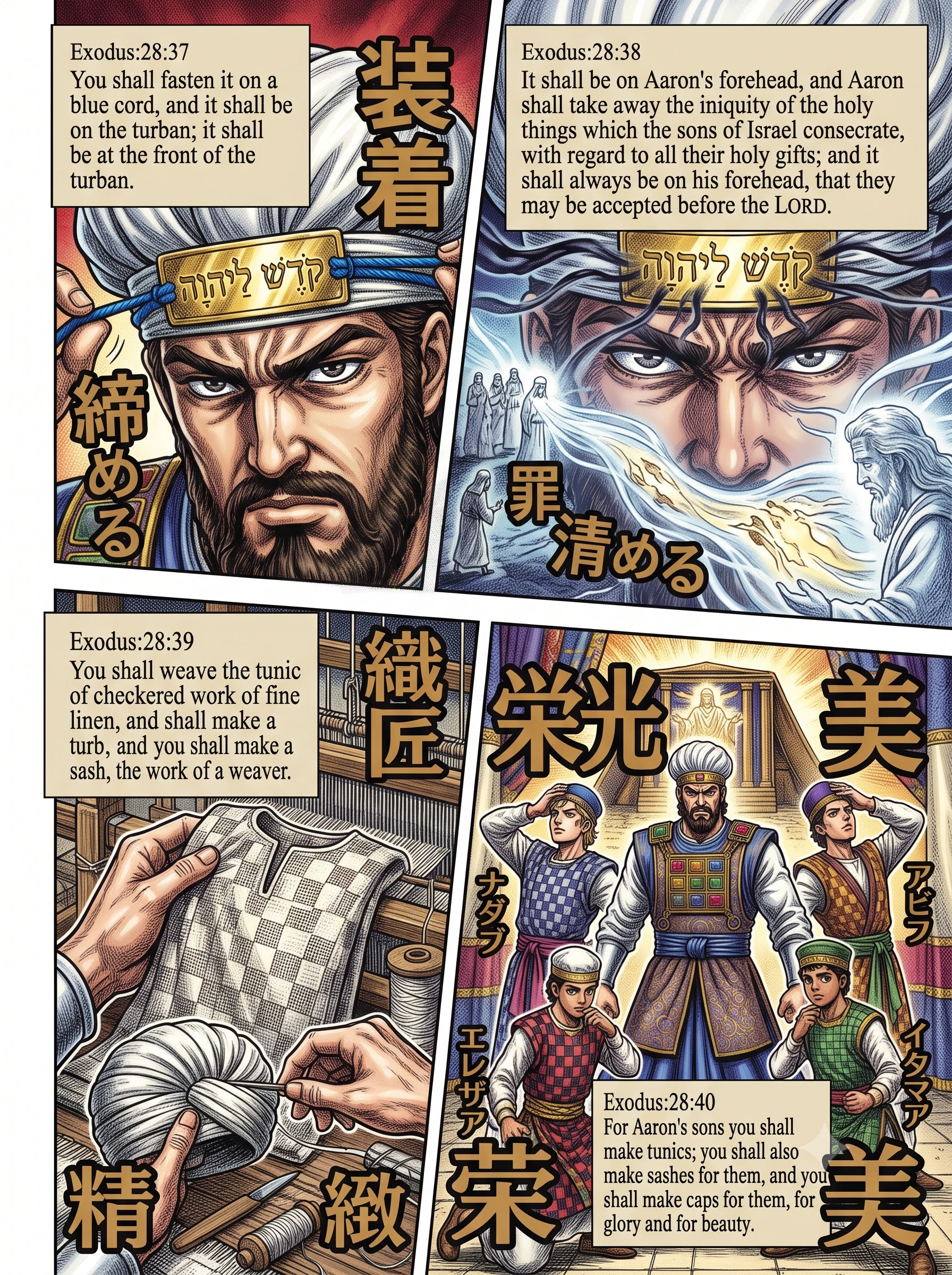 Exodus 28 illustration: Garments for Aaron and His Sons