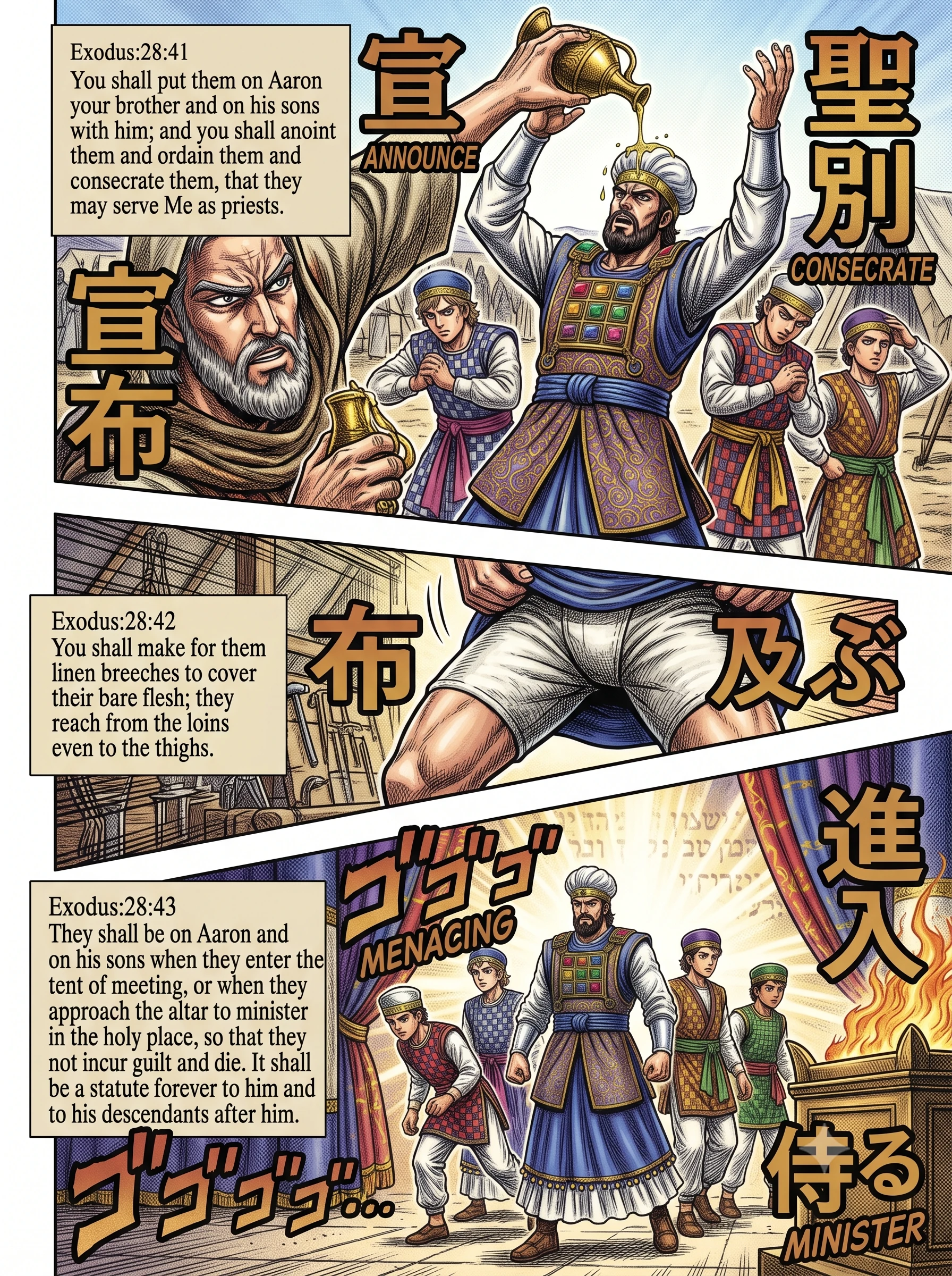 Exodus 28 illustration: Ordination and the Linen Undergarments