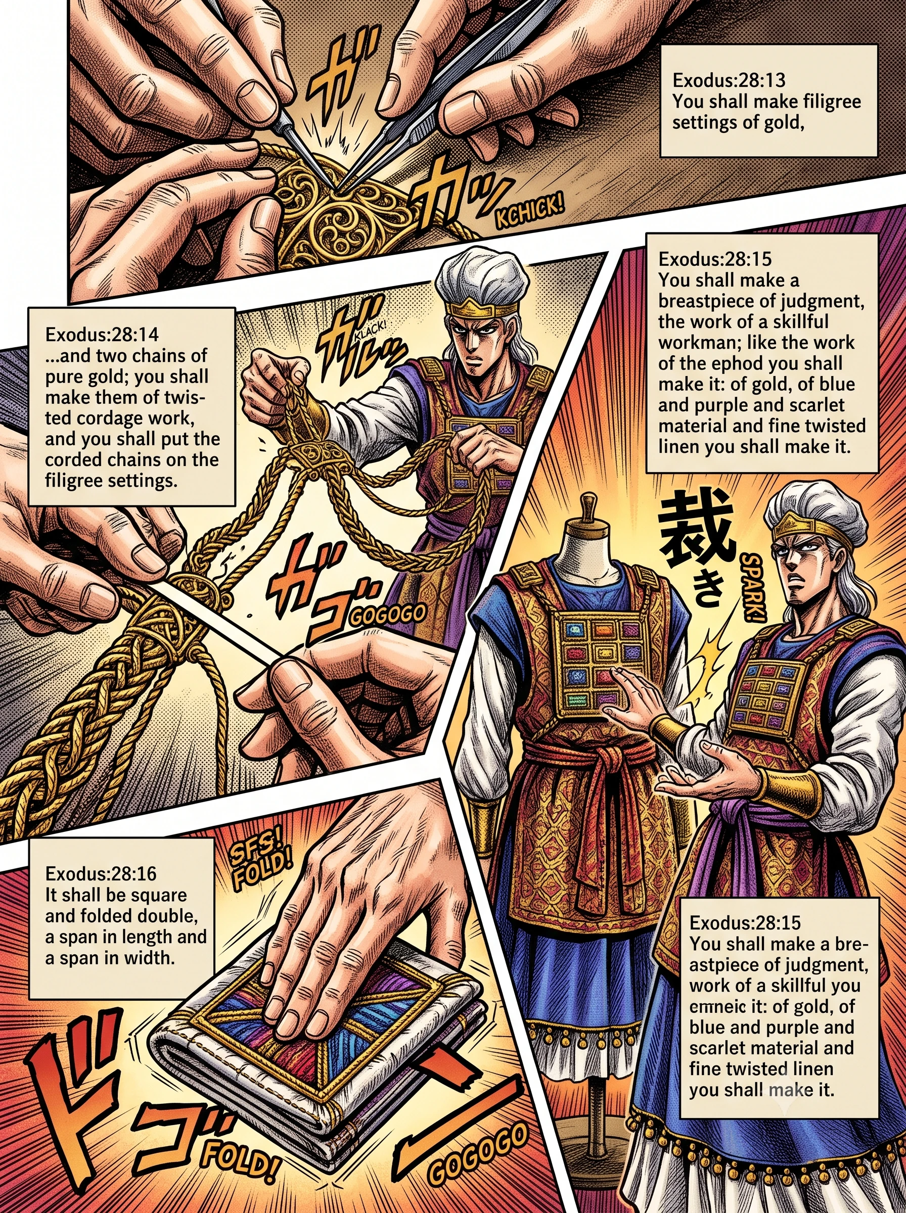 Exodus 28 illustration: The Breastpiece and Its Twelve Gemstones