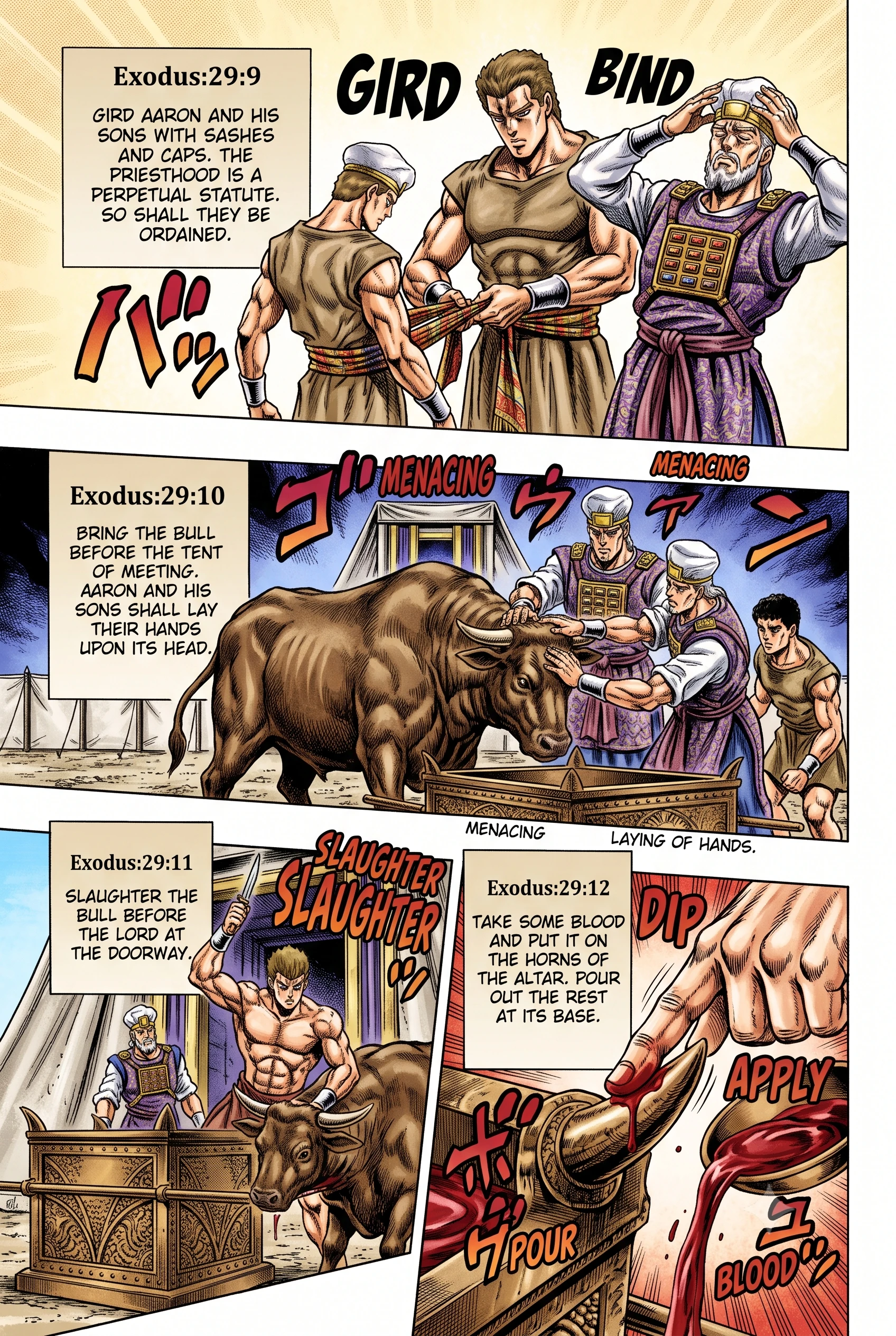 Exodus 29 illustration: Clothing and Ordaining Aaron's Sons