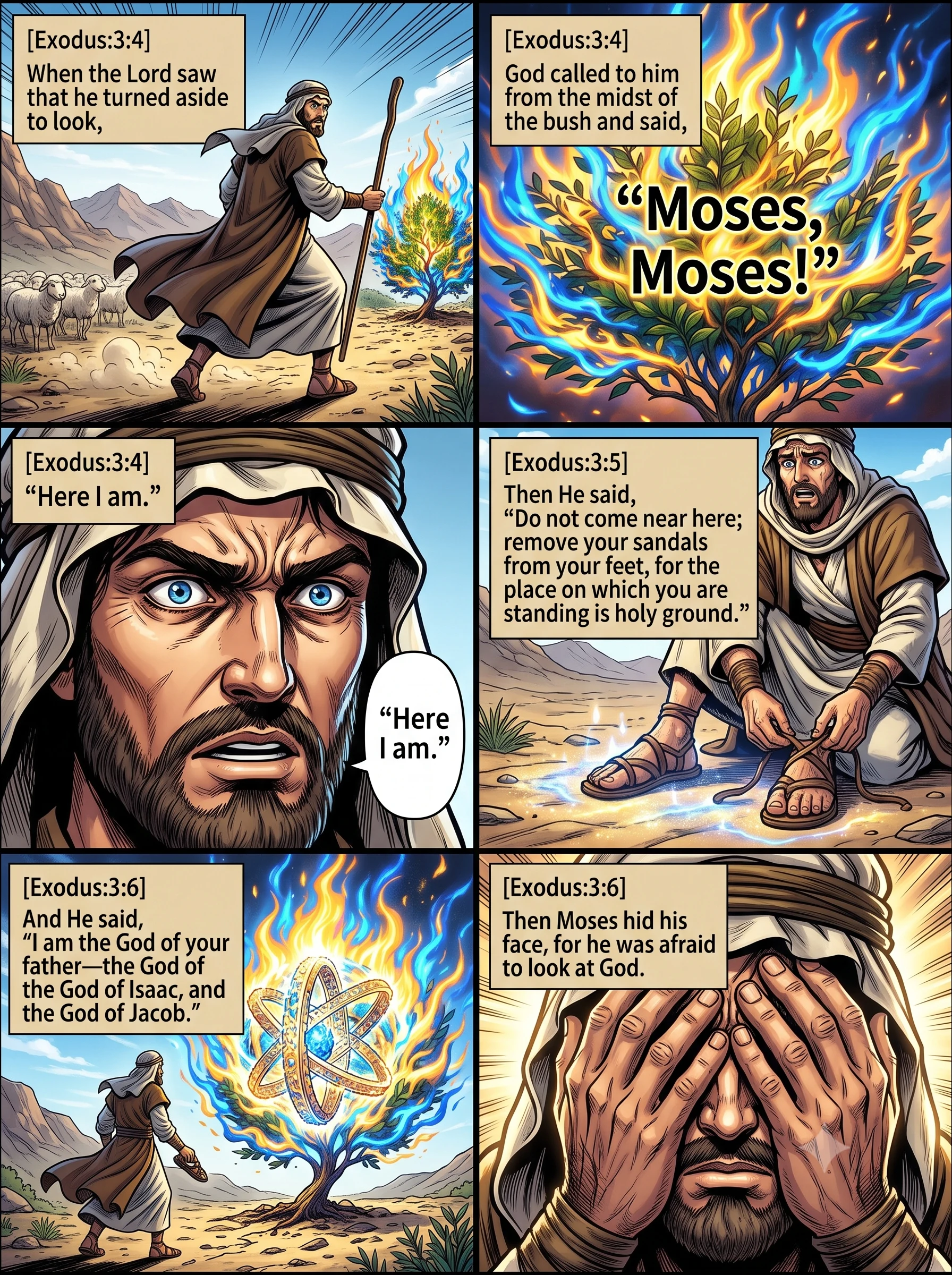 Exodus 3 illustration: God Calls Moses by Name