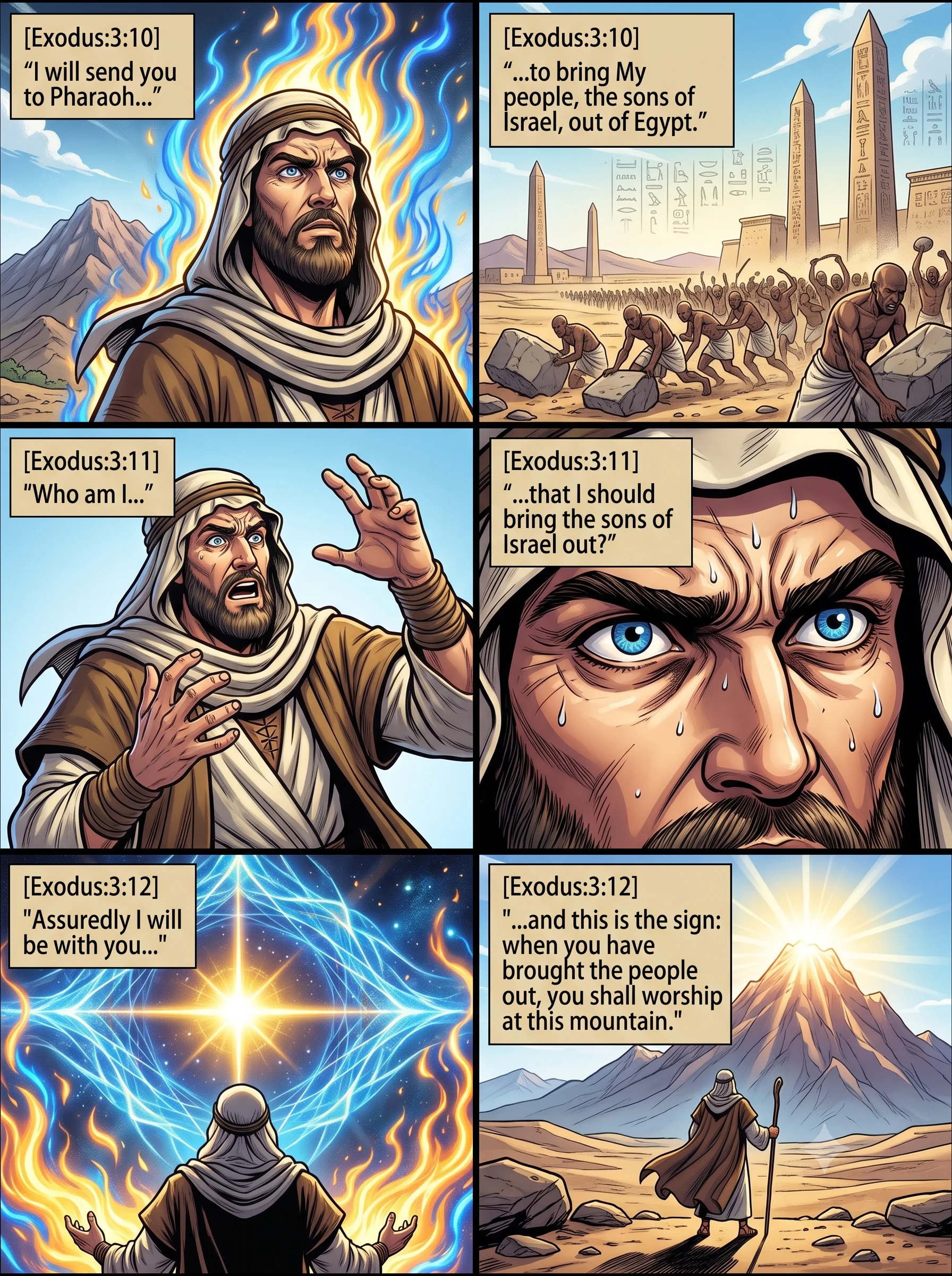 Exodus 3 illustration: Moses Is Sent to Pharaoh