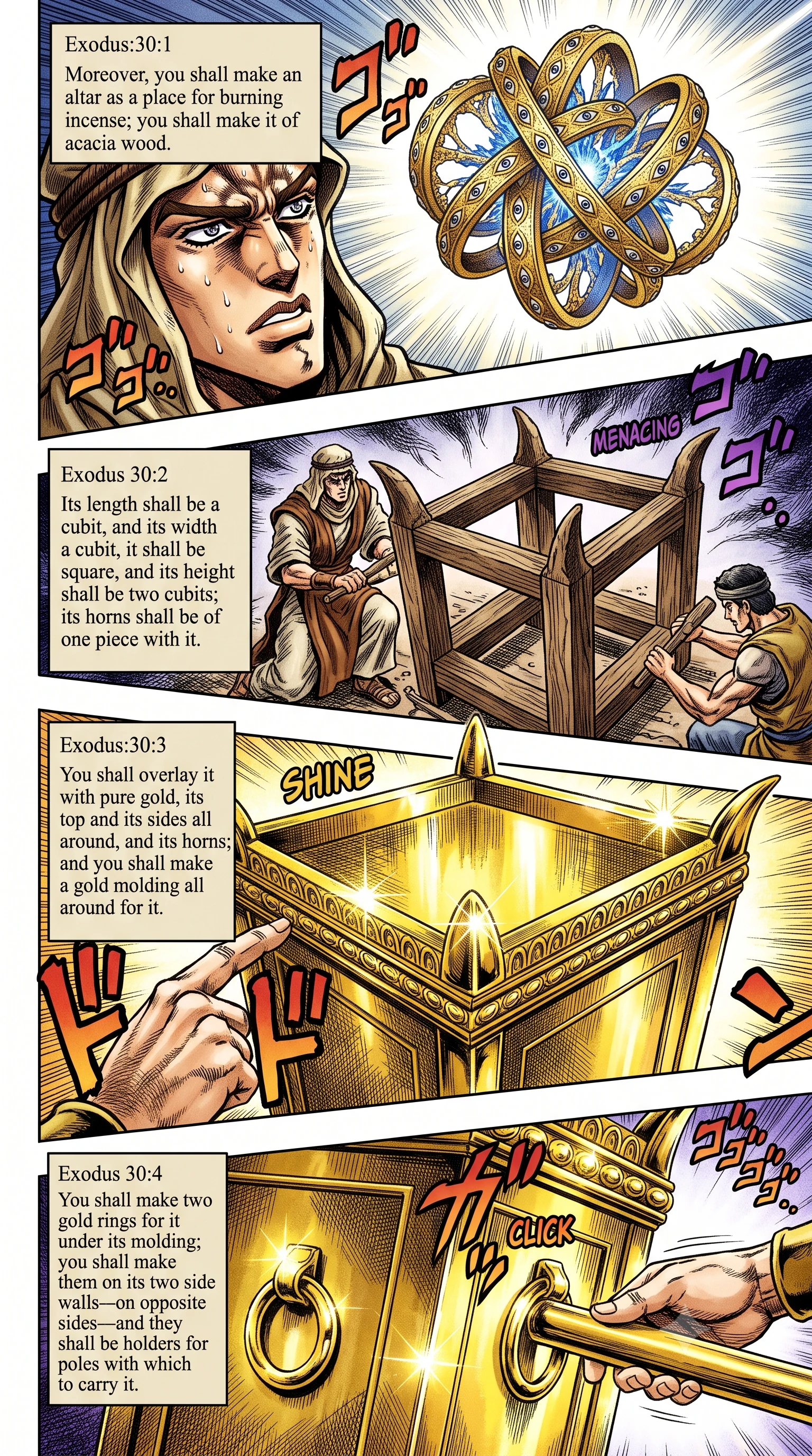 Exodus 30 illustration: Dimensions of the Incense Altar