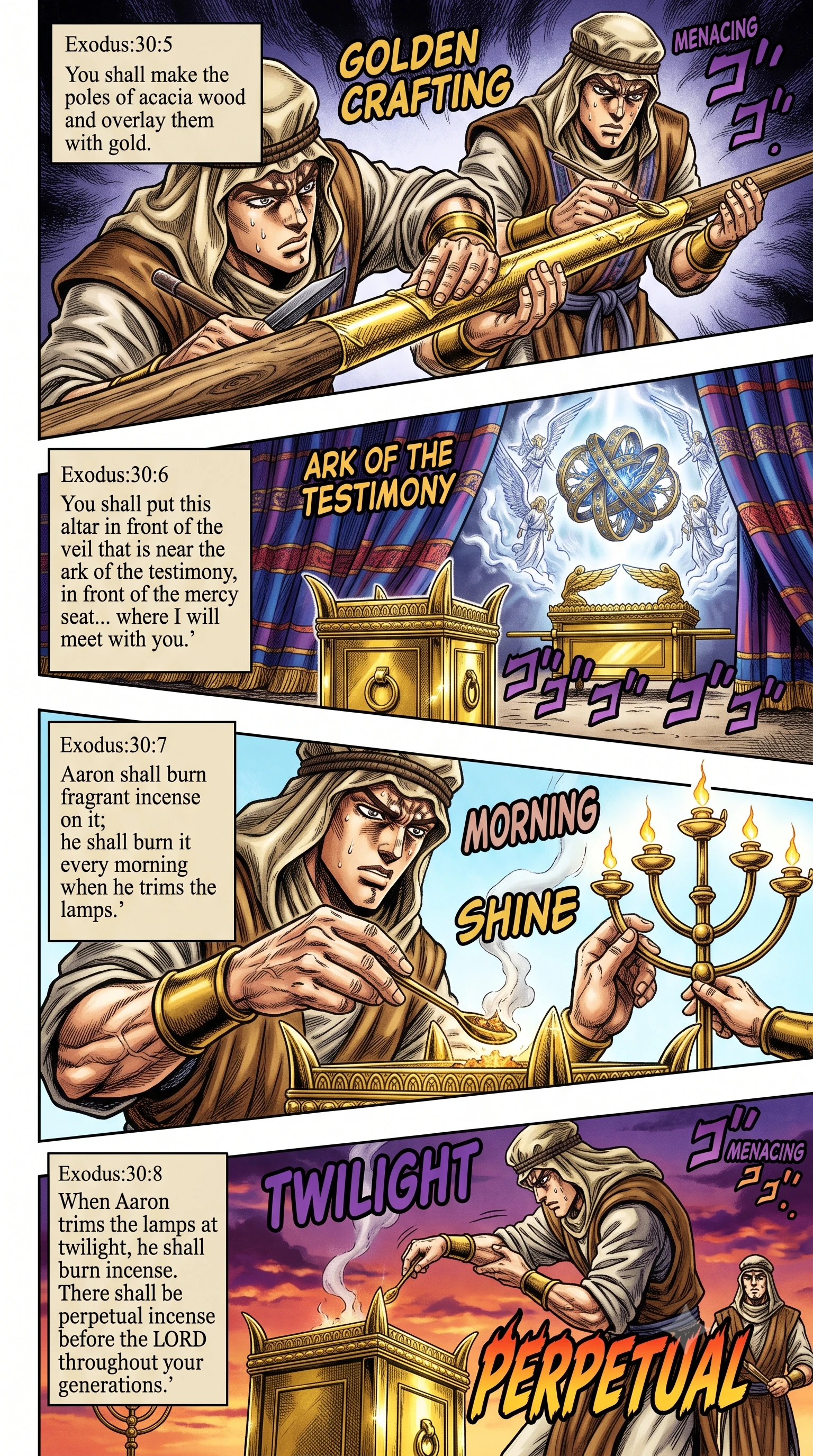 Exodus 30 illustration: Gold Overlay and Carrying Poles
