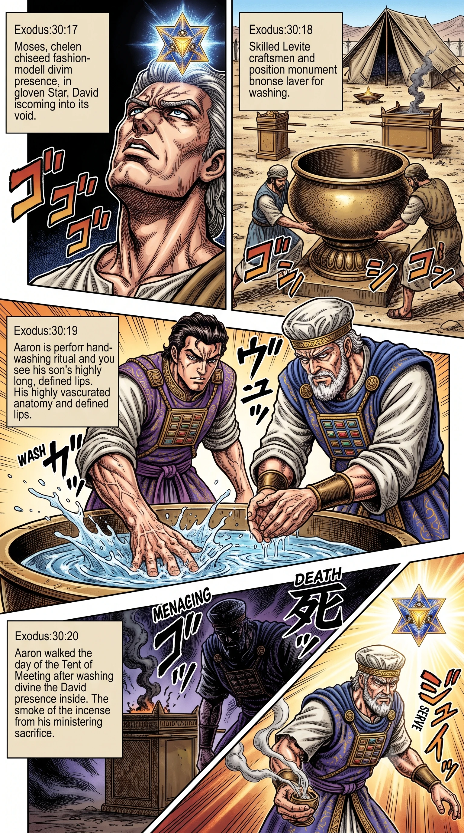 Exodus 30 illustration: The Bronze Laver for Washing