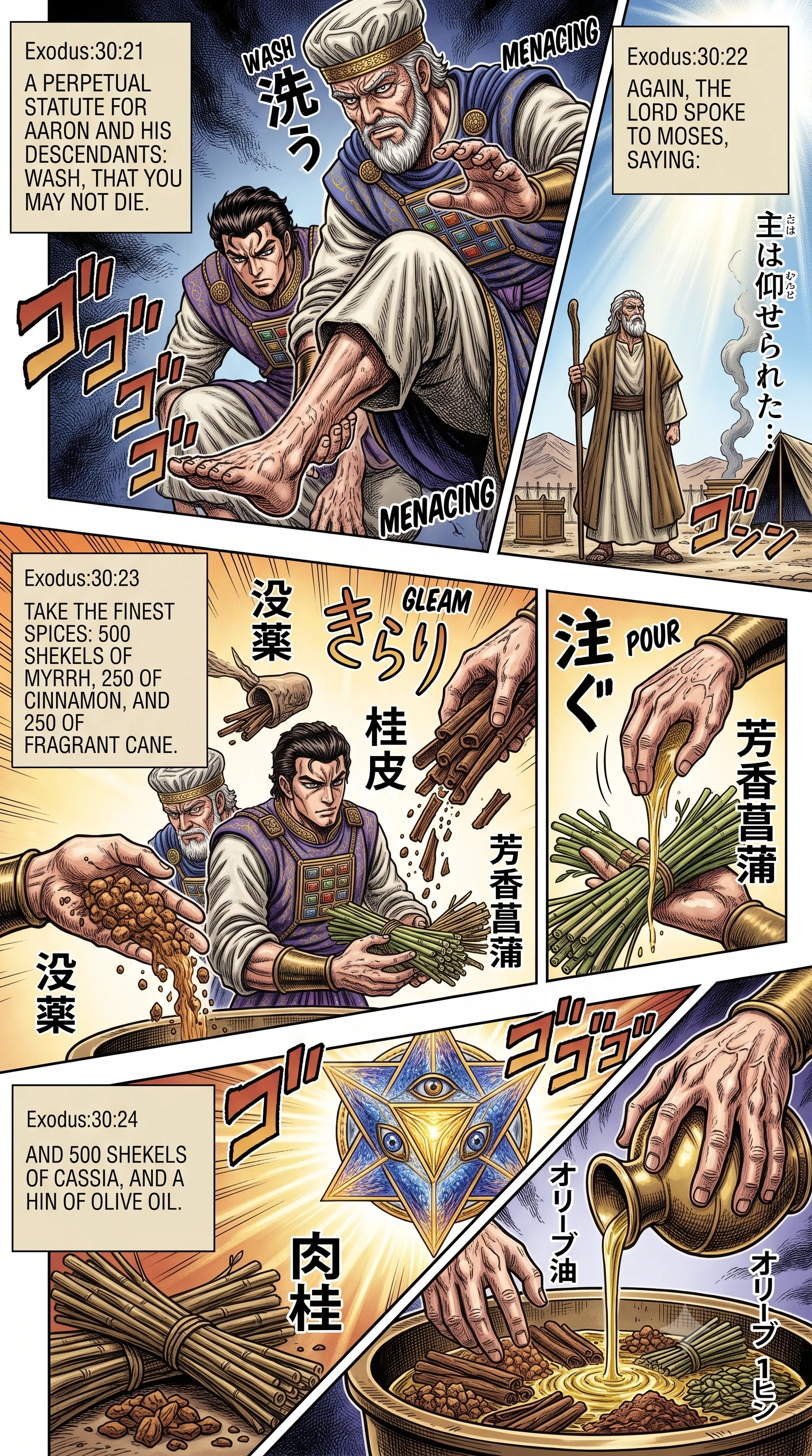 Exodus 30 illustration: Recipe for the Holy Anointing Oil