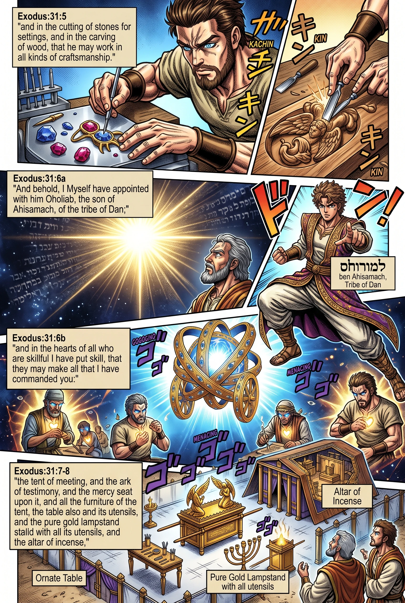 Exodus 31 illustration: The Tabernacle Furnishings Listed