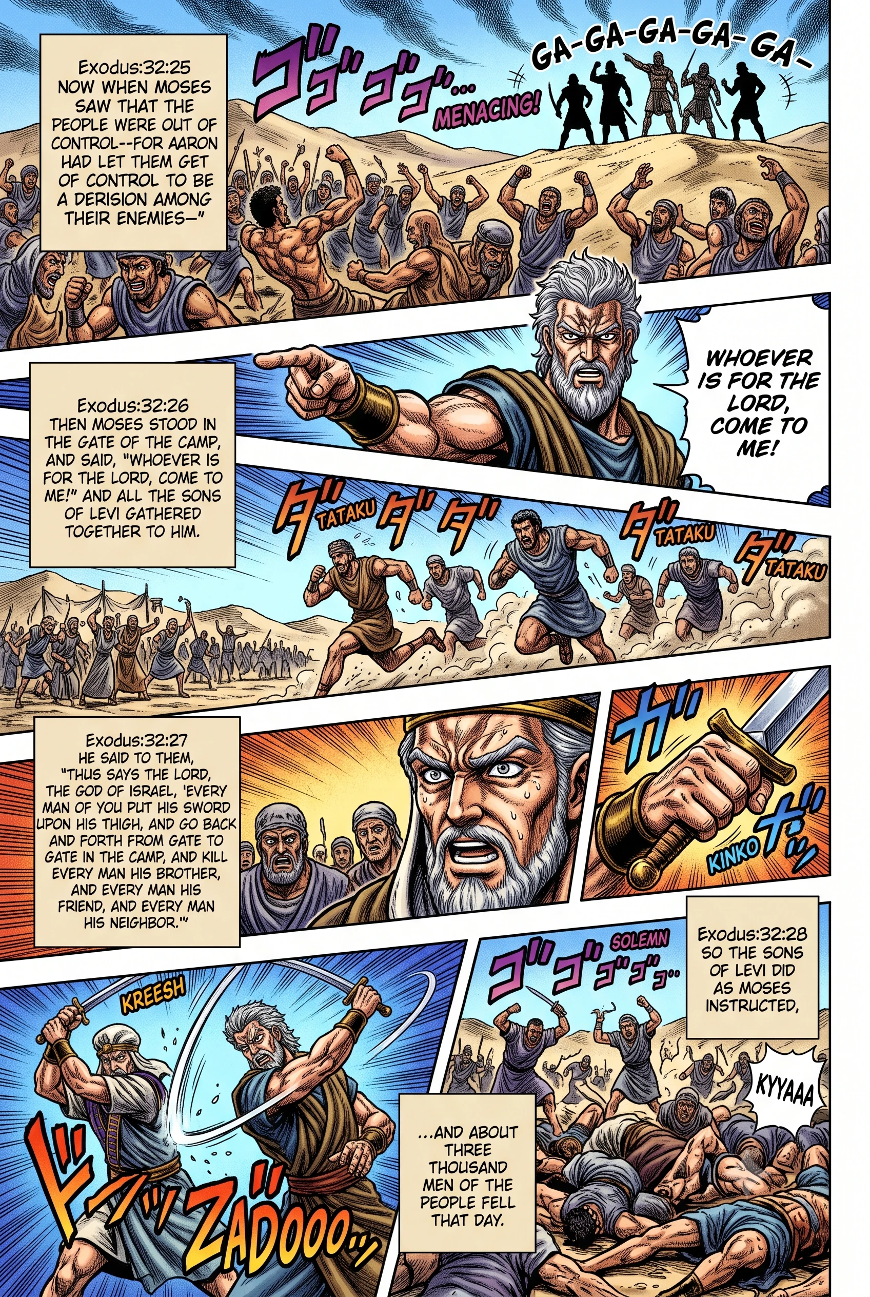 Exodus 32 illustration: Moses Confronts Aaron