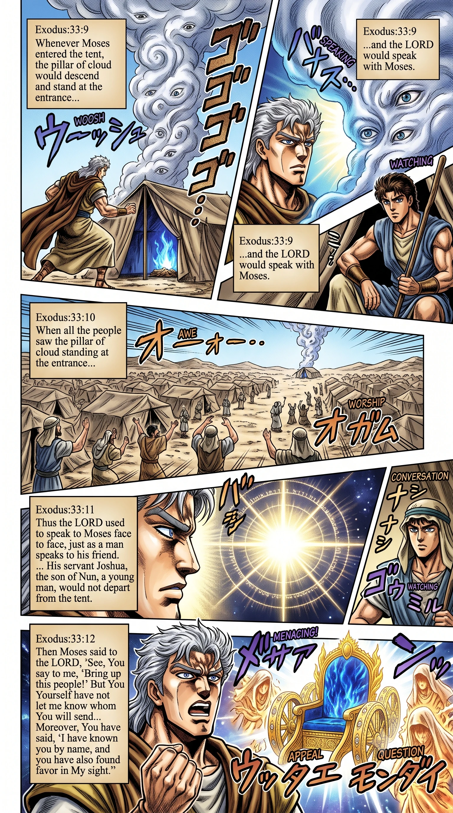 Exodus 33 illustration: Moses Speaks with the Lord at the Tent