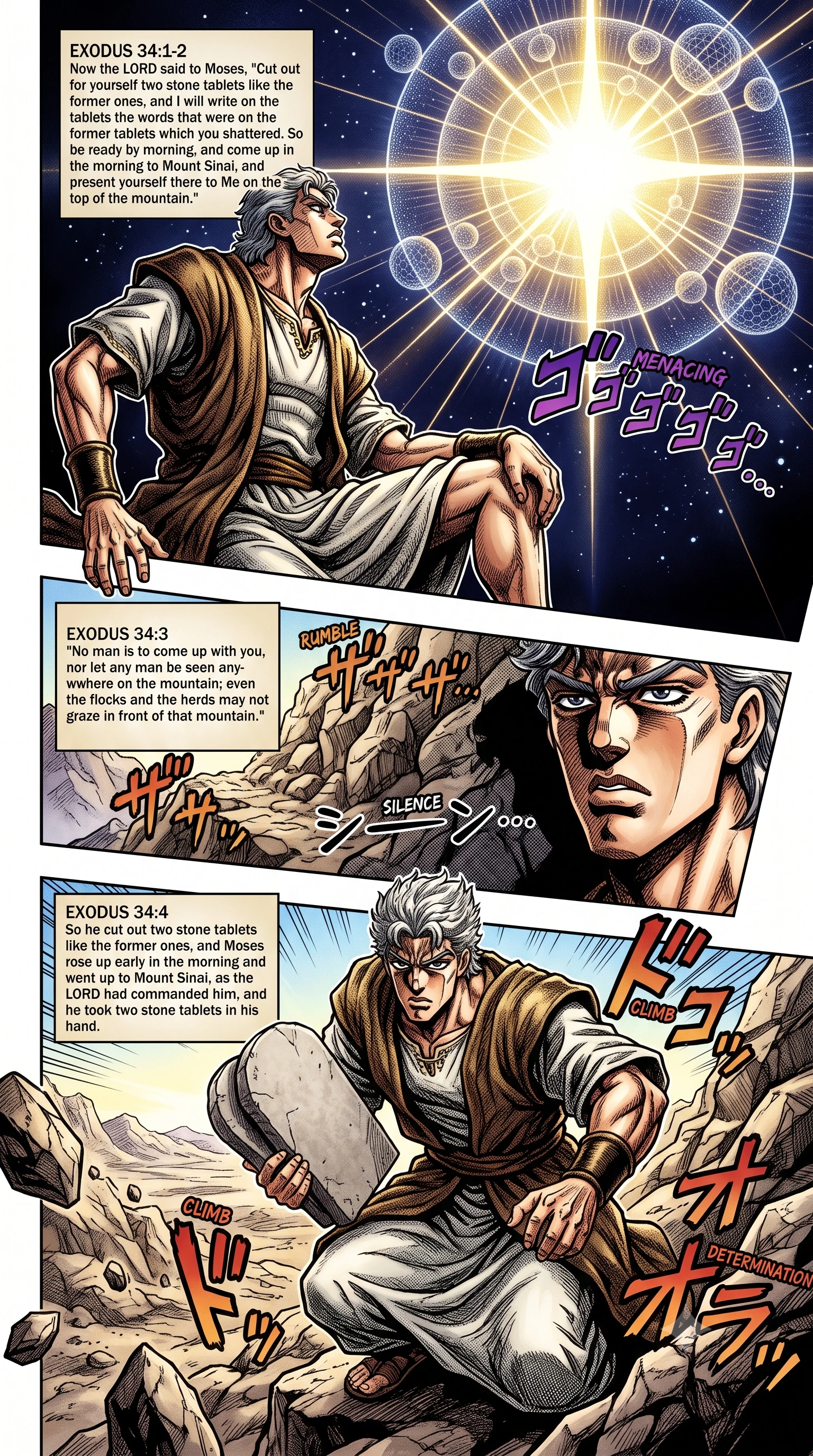 Exodus 34 illustration: New Tablets and the Ascent to Sinai