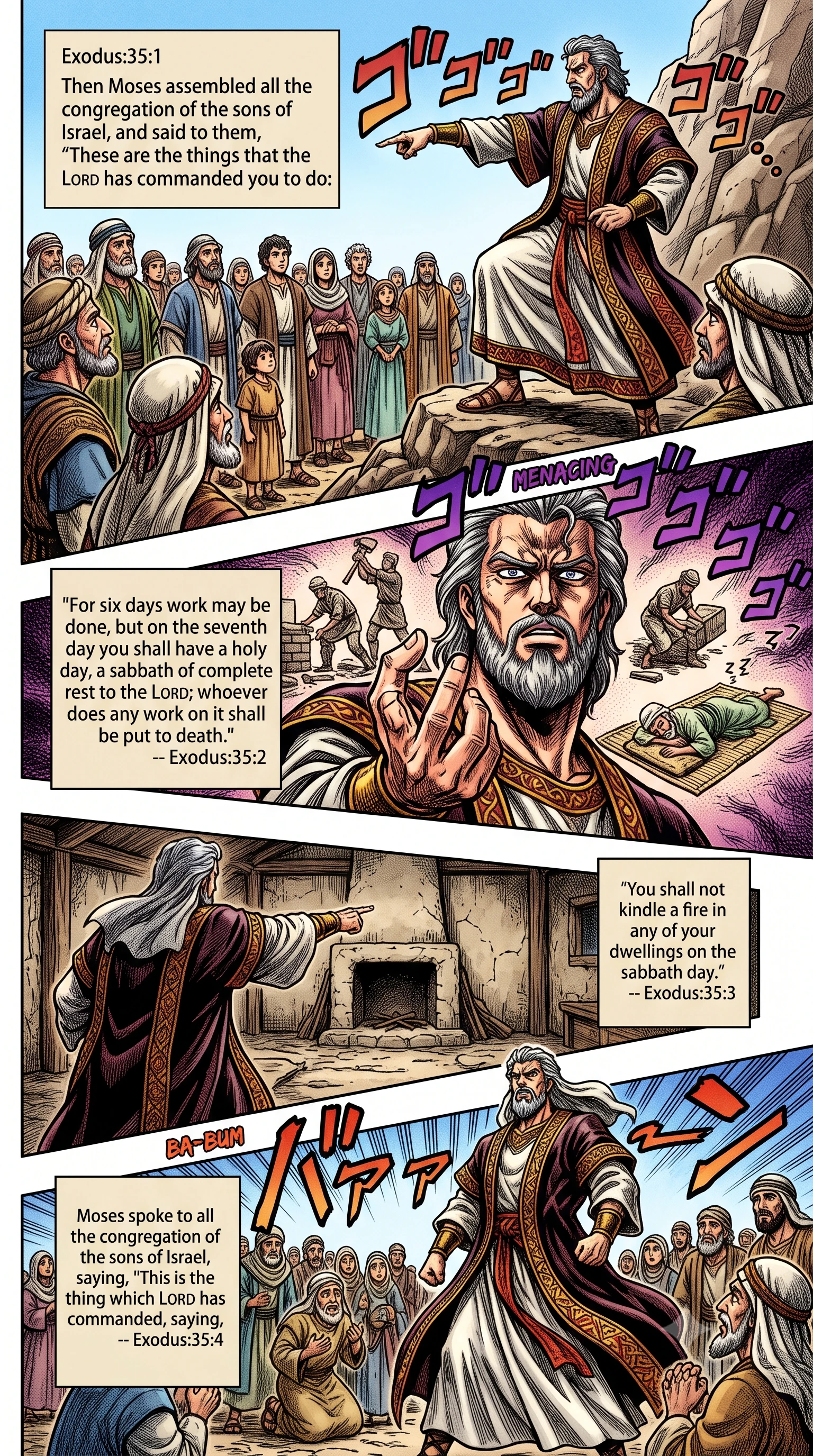 Exodus 35 illustration: Sabbath Rest Commanded Again