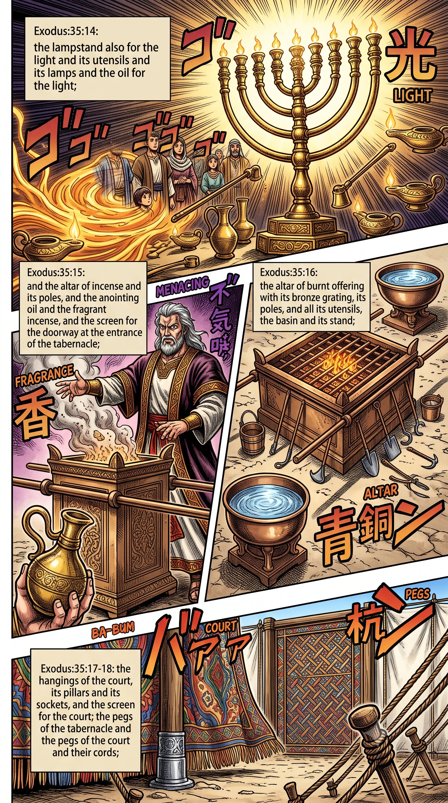 Exodus 35 illustration: The People Depart to Give