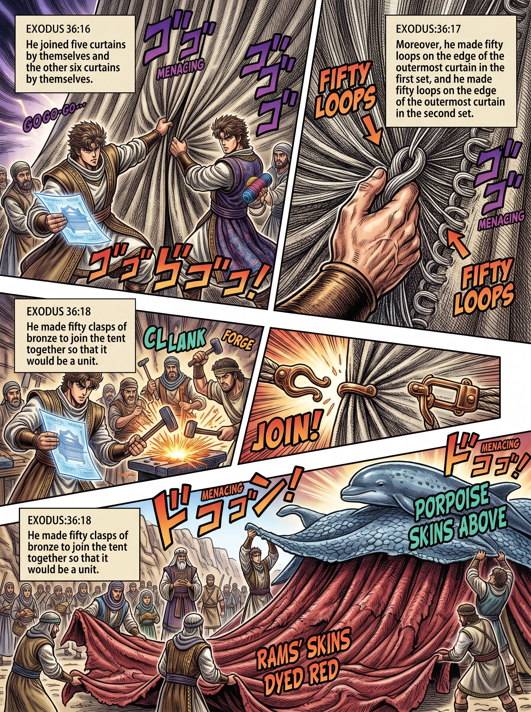 Exodus 36 illustration: South-Side Boards and Silver Sockets