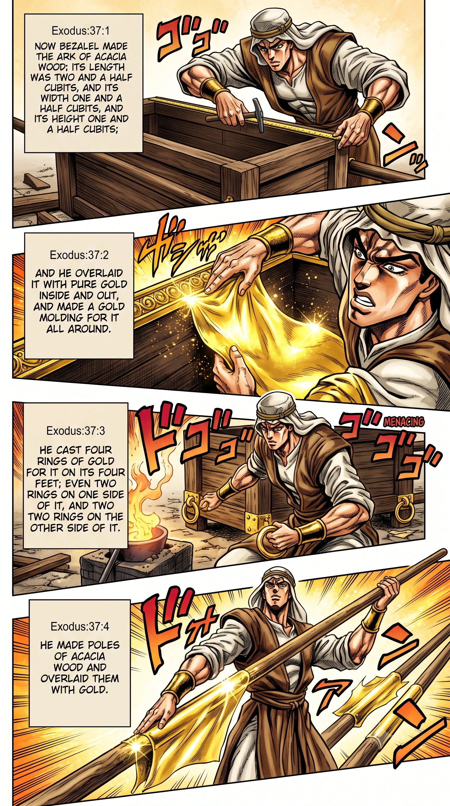 Exodus 37 illustration: Bezalel Builds the Ark